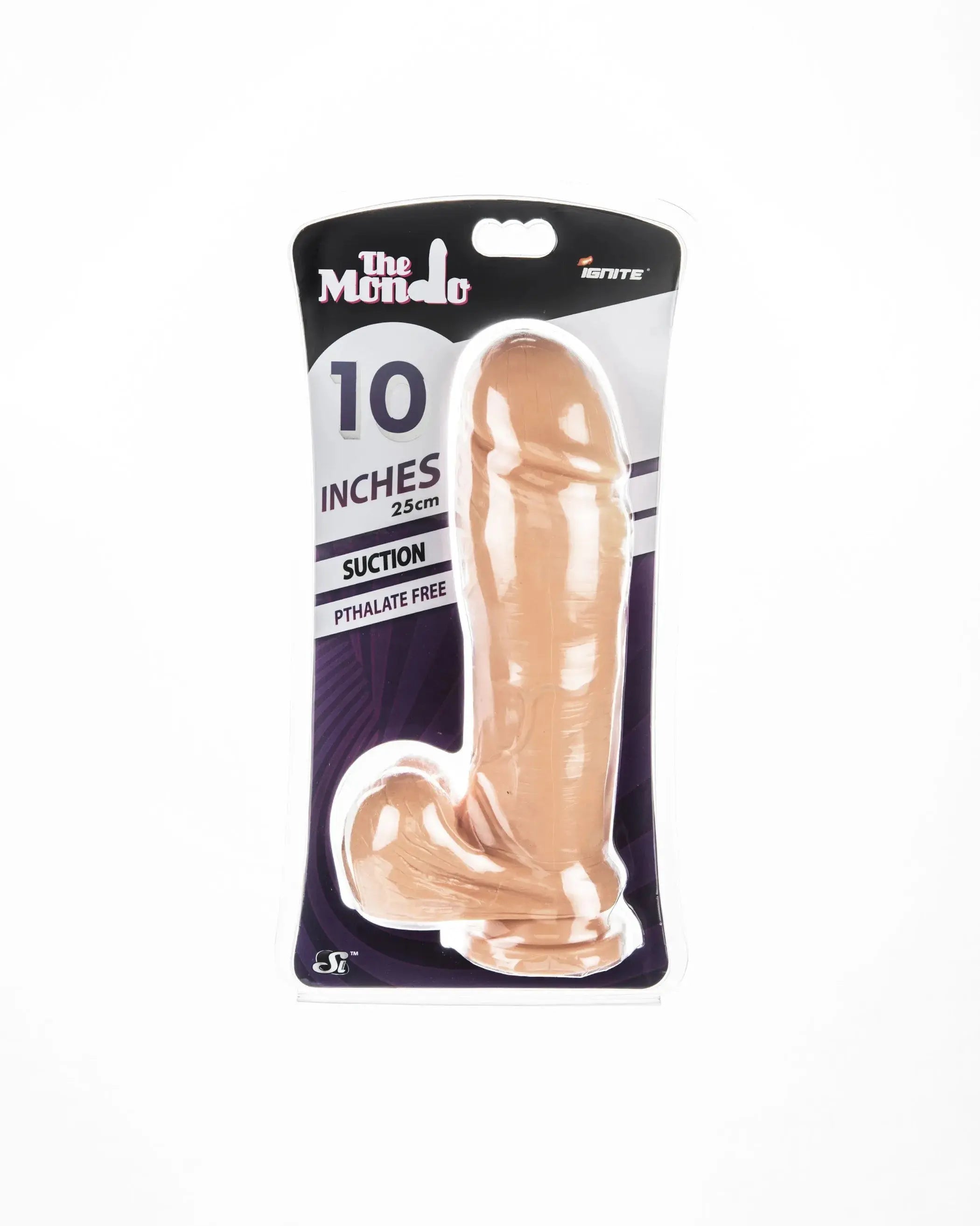 IGNITE THICK COCK W/BALLS & SUCTION FLESH 10IN SI Novelties