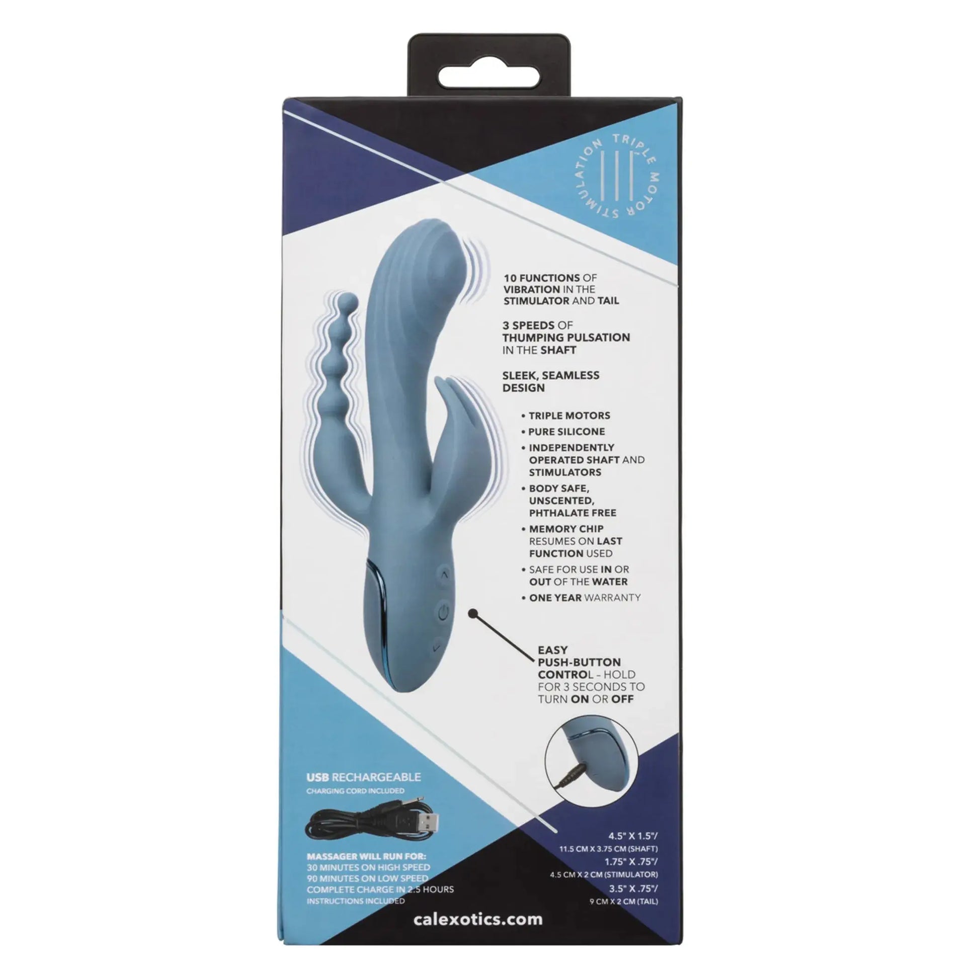 III Triple Ecstasy Rabbit Vibrator California Exotic Novelties