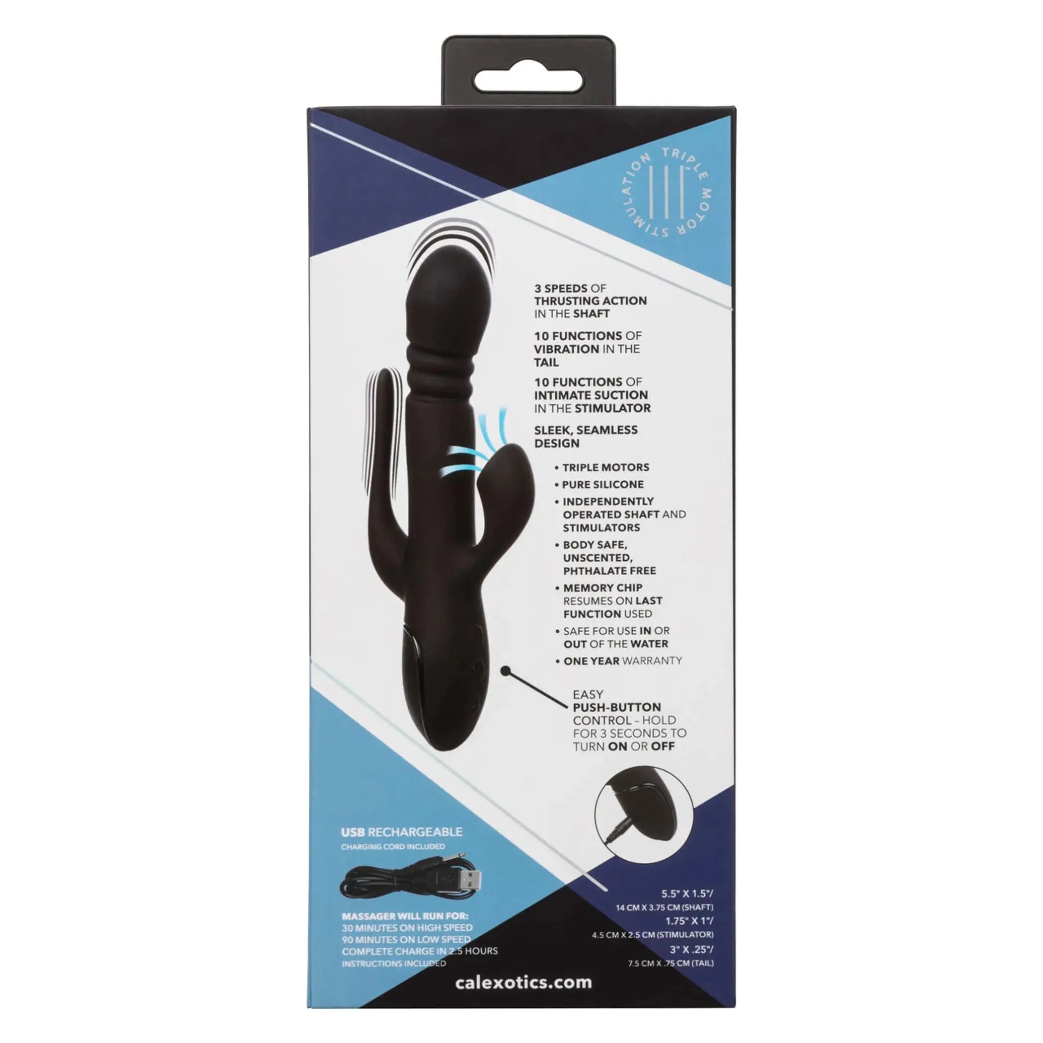 III Triple Euphoria Rabbit Vibrator California Exotic Novelties