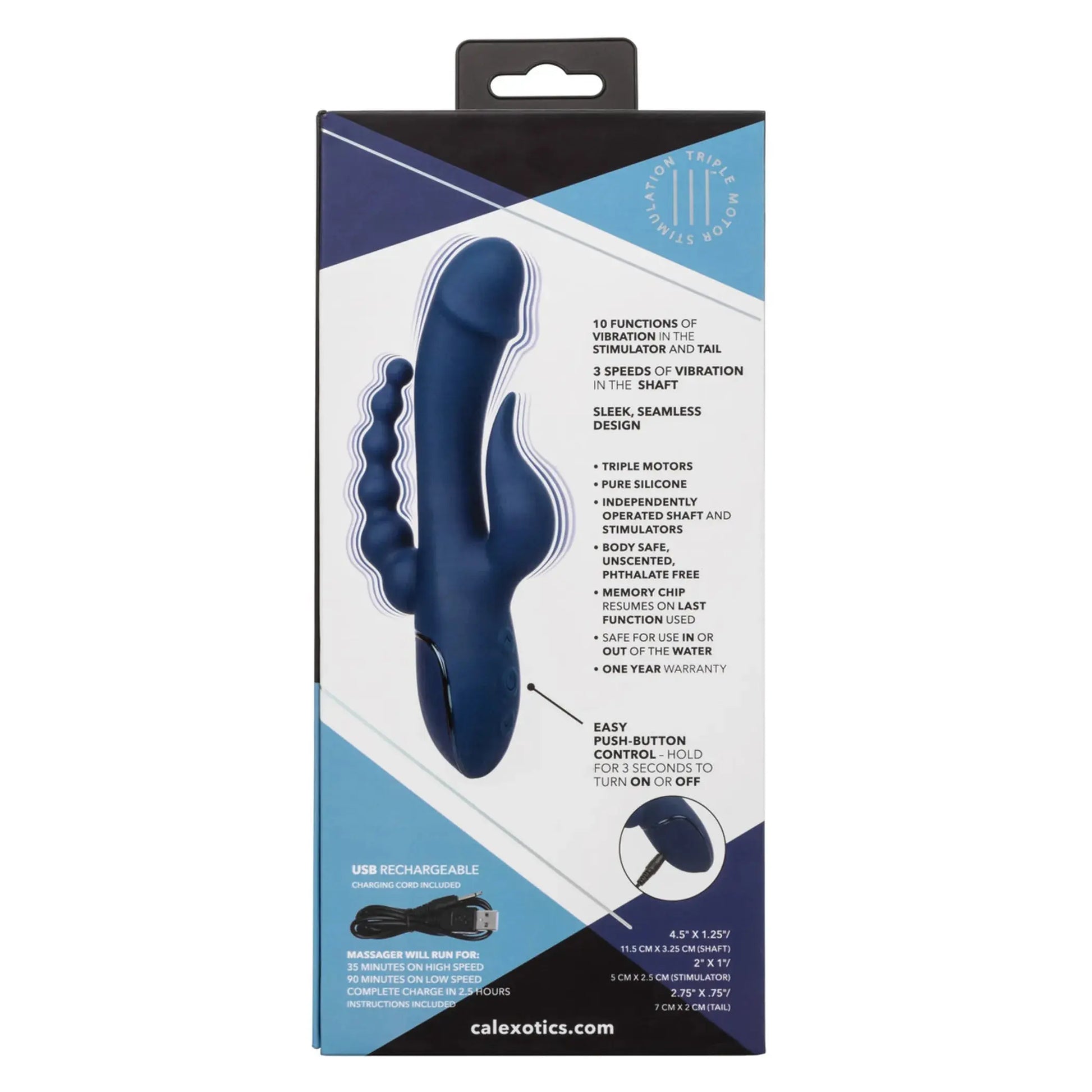 III Triple Orgasm Rabbit Vibrator California Exotic Novelties