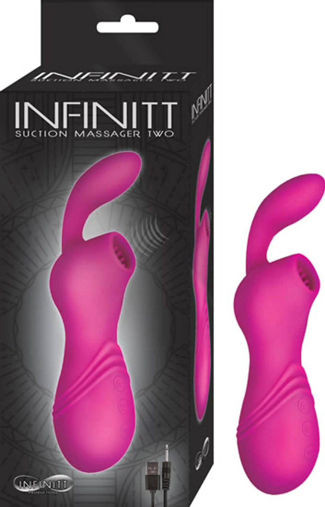 INFINITT SUCTION MASSAGER TWO PINK Nasstoys