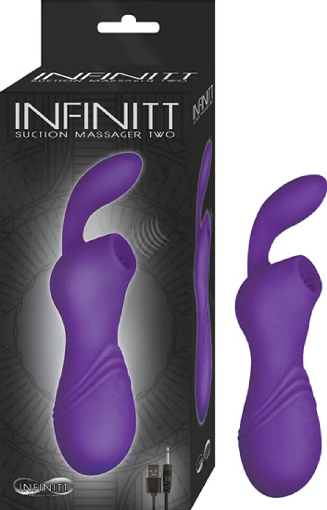 INFINITT SUCTION MASSAGER TWO PURPLE Nasstoys