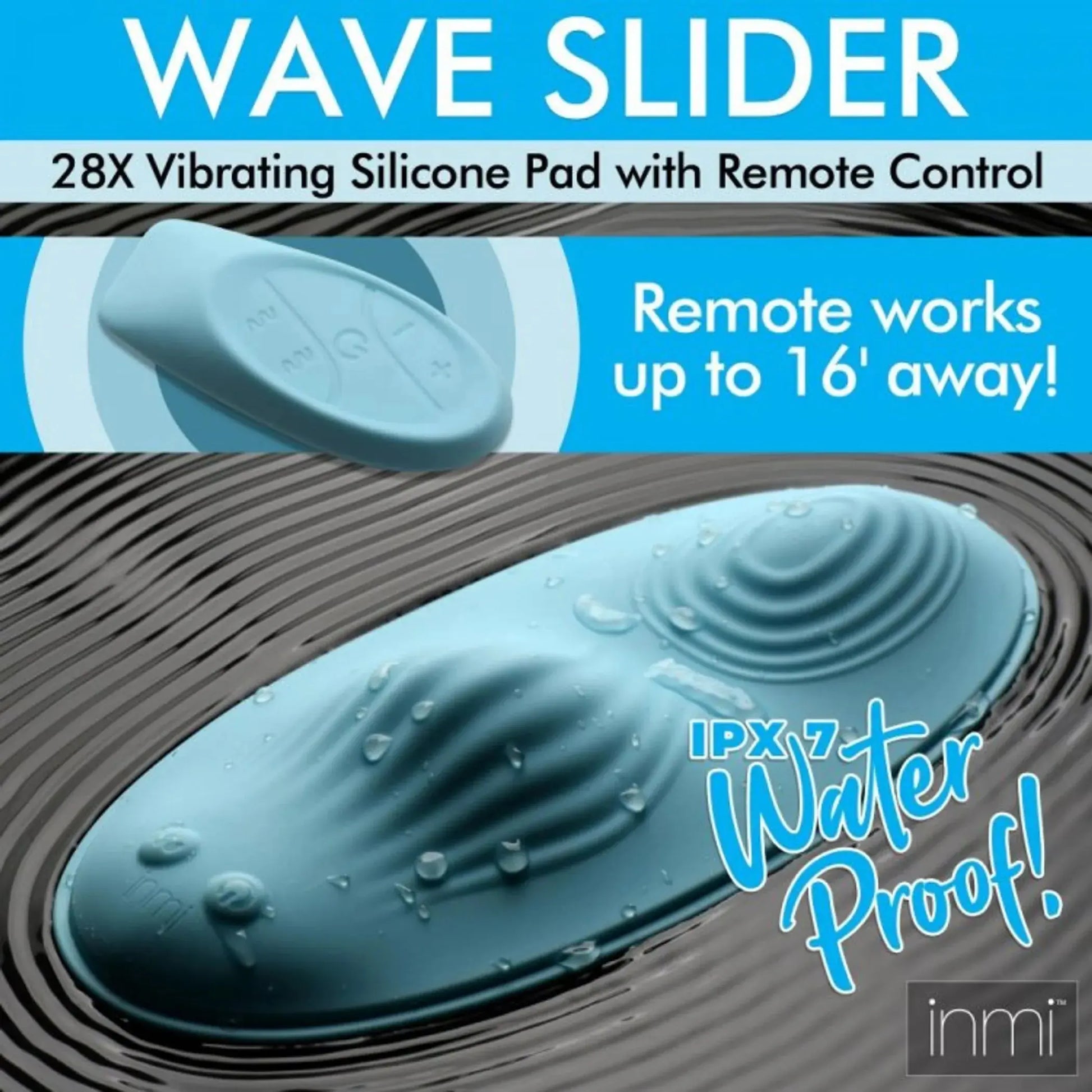 Inmi Wave Slider 28X Vibrating Silicone Pad with Remote XR Brands