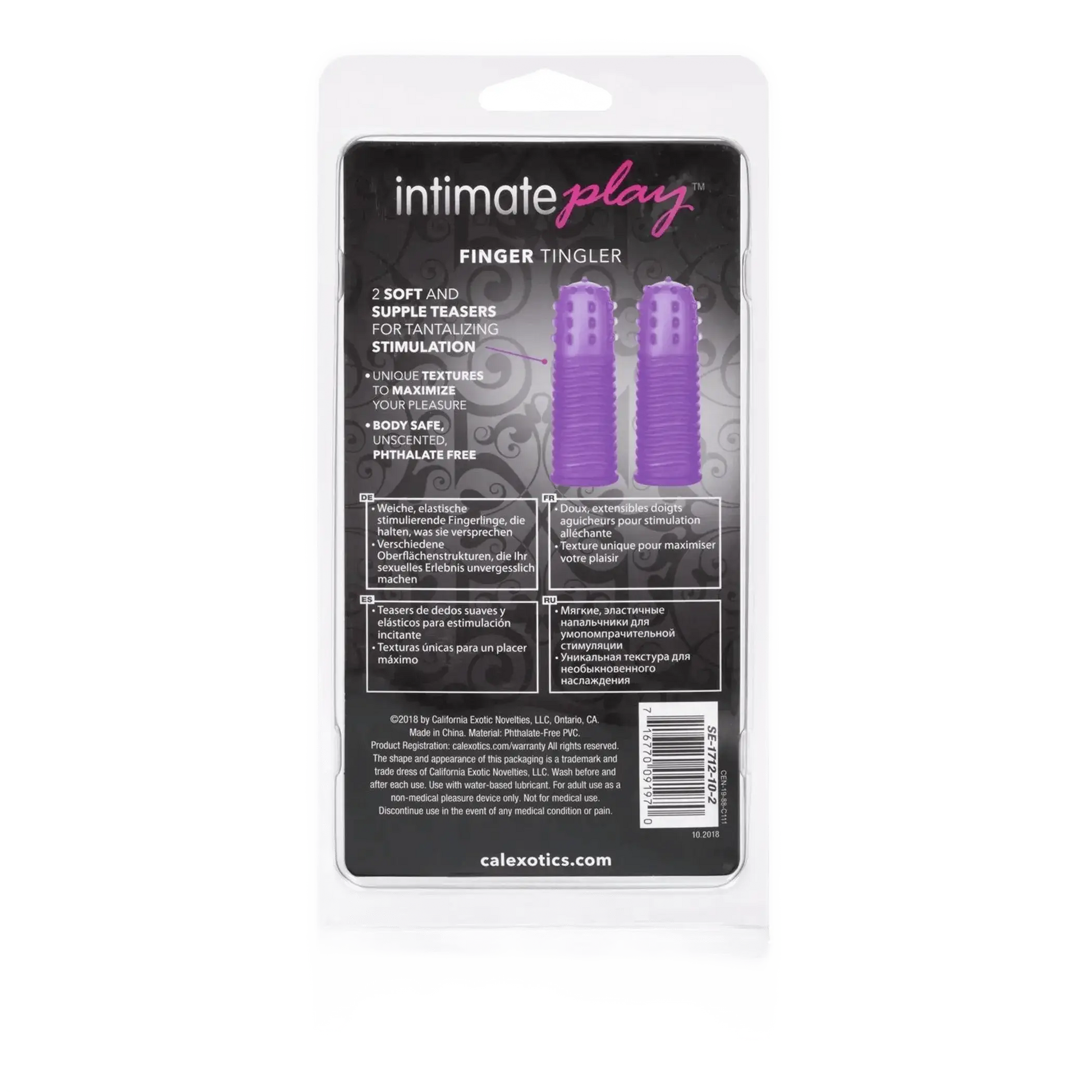 INTIMATE PLAY FINGER TINGLER PURPLE California Exotic Novelties