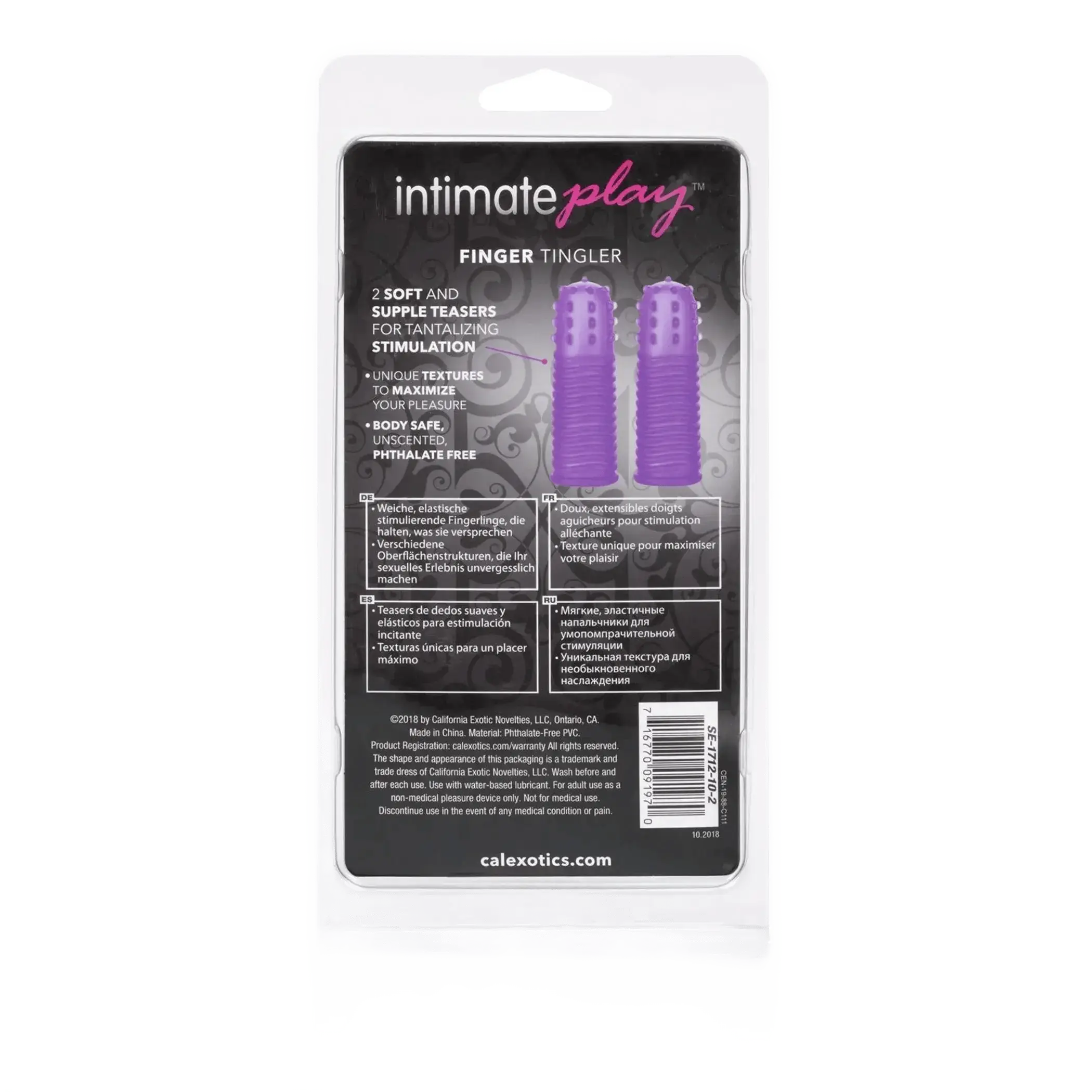 INTIMATE PLAY FINGER TINGLER PURPLE California Exotic Novelties