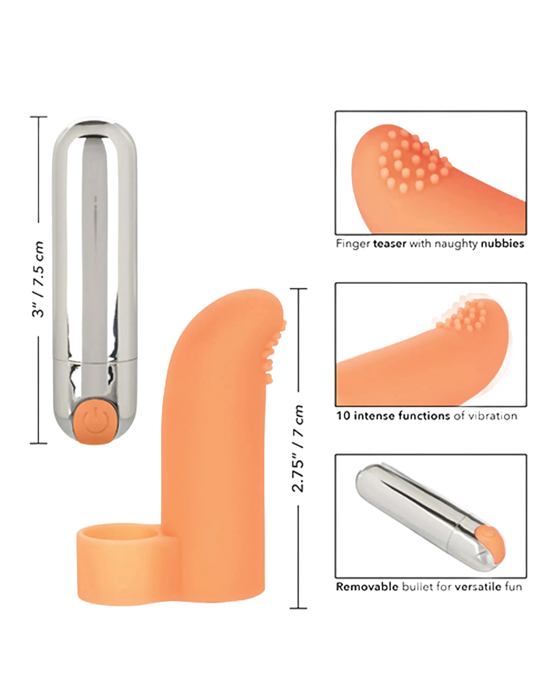 INTIMATE PLAY RECHARGEABLE FINGER TICKLER California Exotic Novelties
