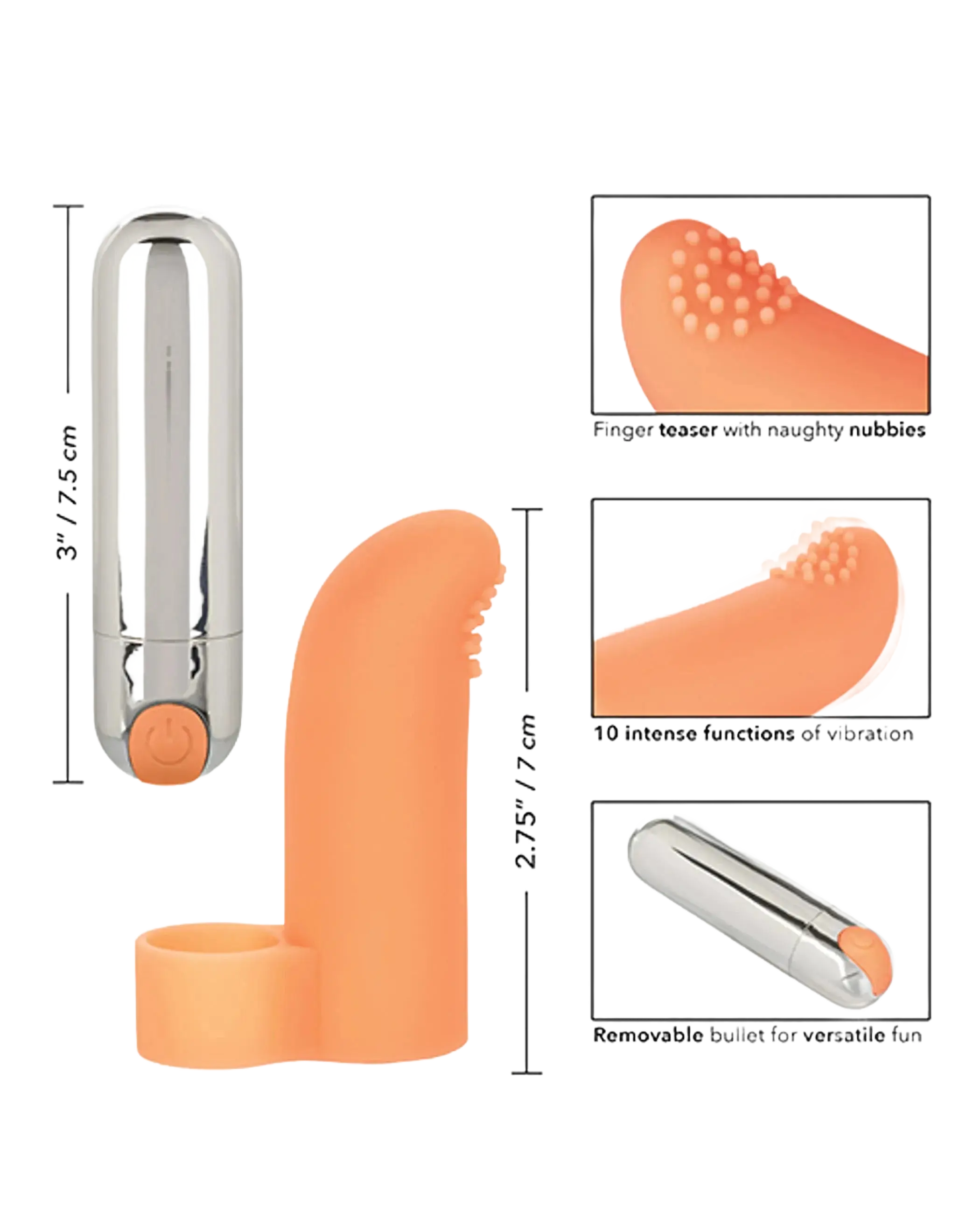 INTIMATE PLAY RECHARGEABLE FINGER TICKLER California Exotic Novelties