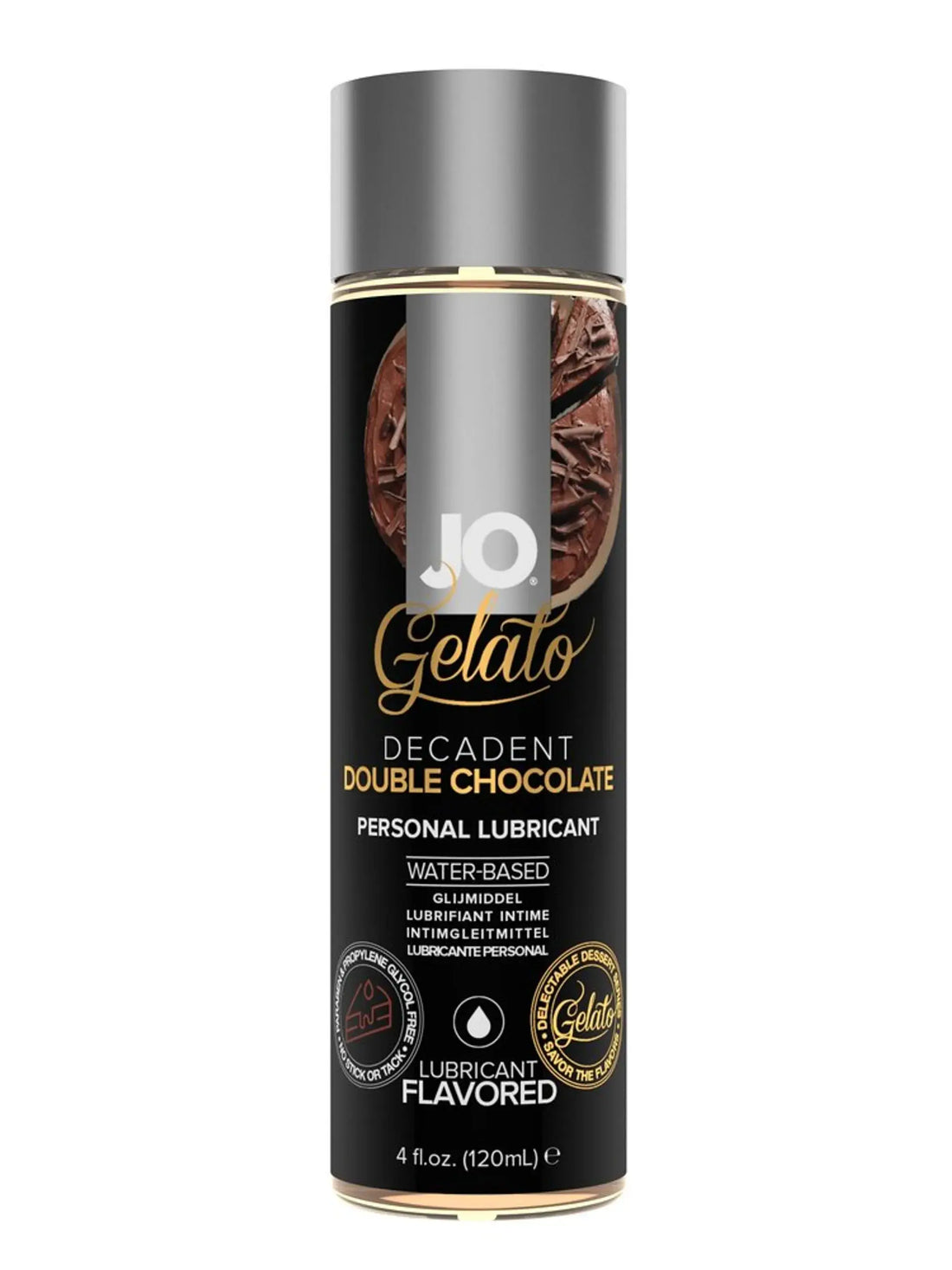 JO Gelato Decadent Double Chocolate Water-Based Lube 4 oz System JO