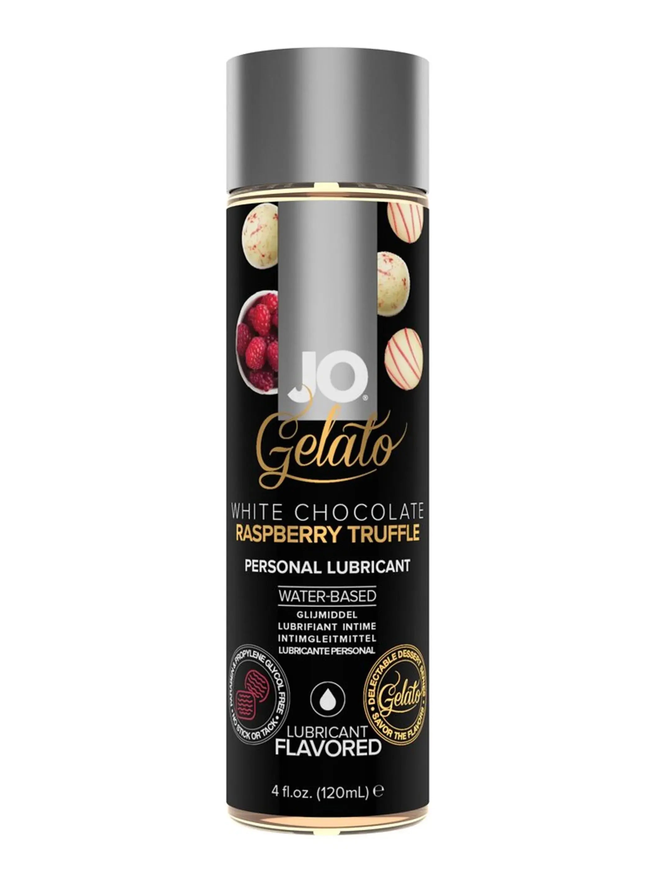 JO Gelato White Chocolate Raspberry Truffle Lubricant 4 oz System JO