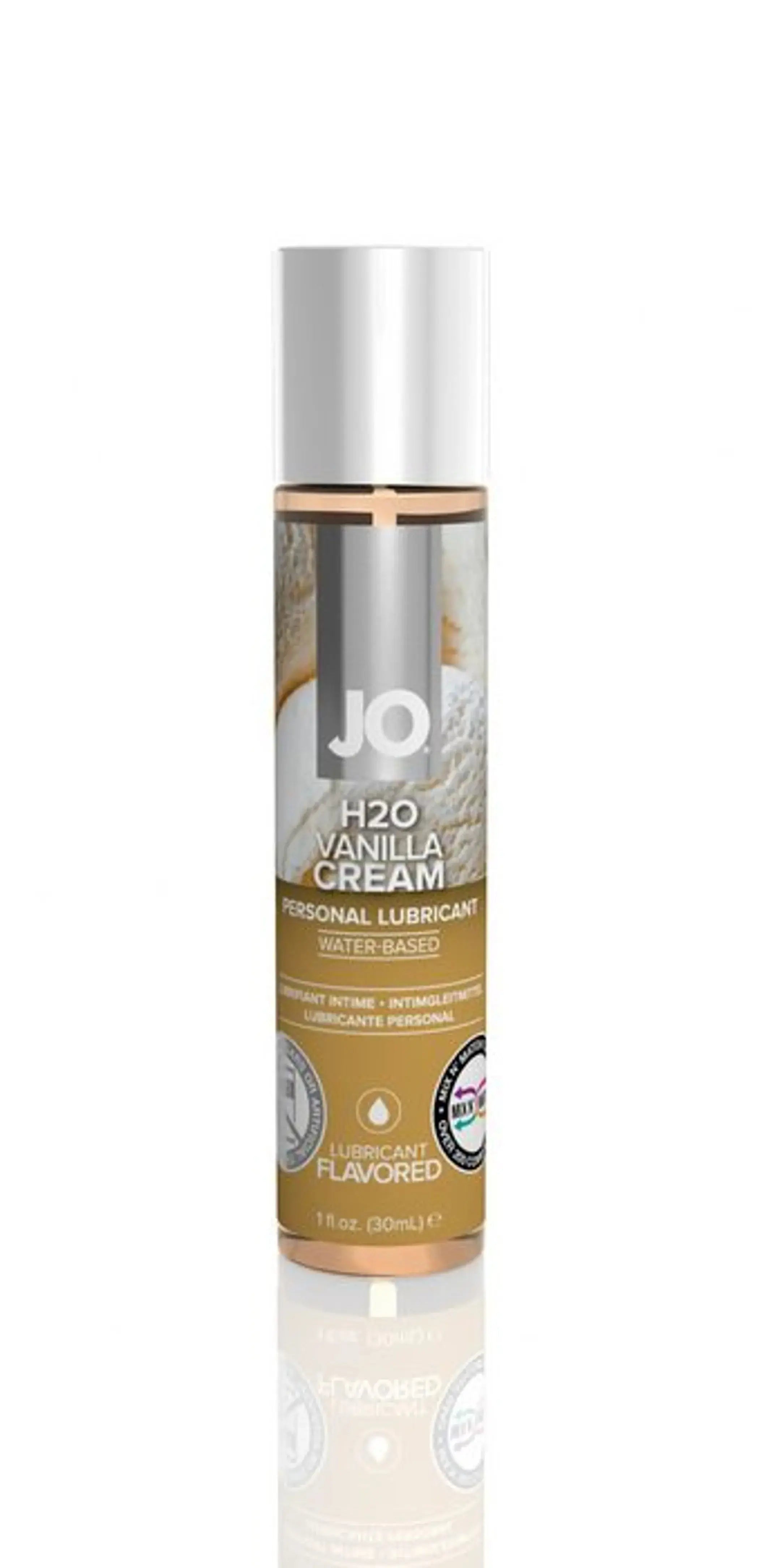 JO H2O Vanilla Cream Flavored Lubricant 1oz System JO
