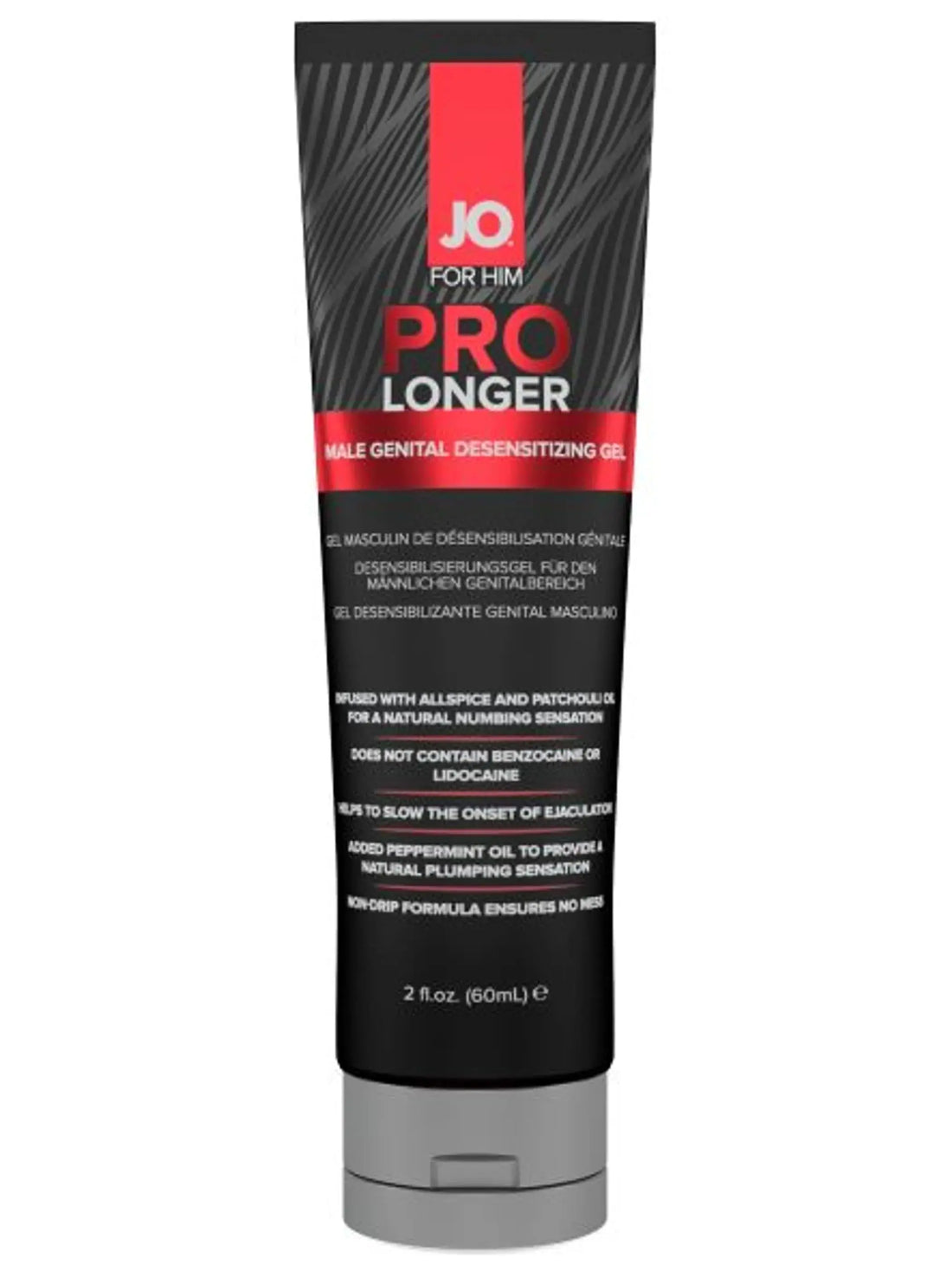 JO Prolonger Gel Desensitizer Benzocaine Free 2 Oz System JO