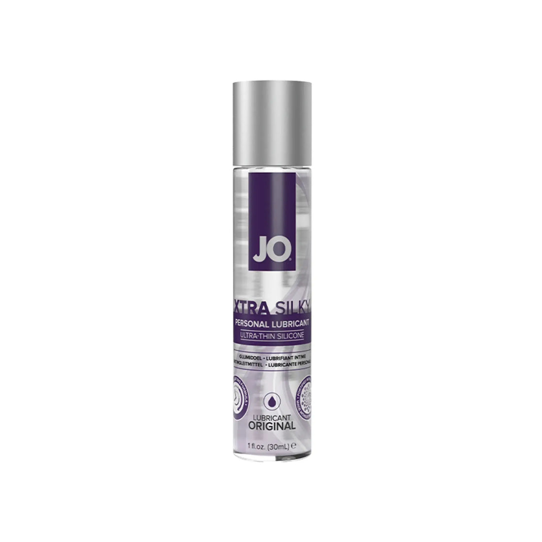 JO Xtra Silky Ultra Thin Silicone Lubricant 1 fl oz System JO