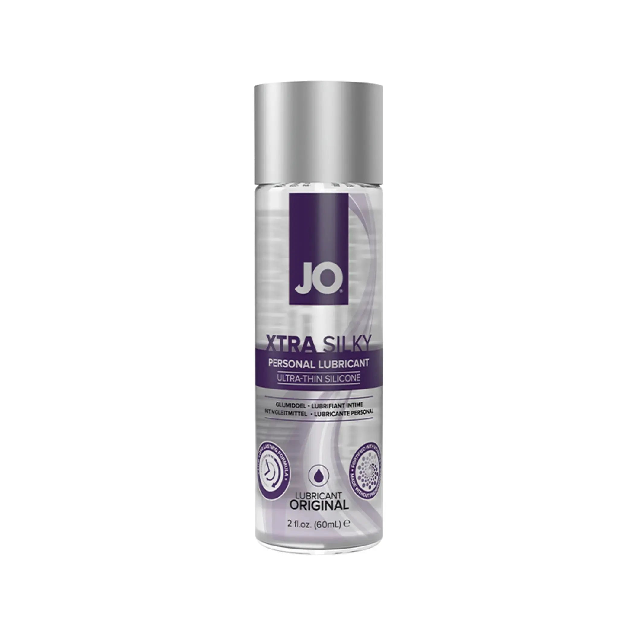 JO Xtra Silky Ultra-Thin Silicone Lubricant 2 fl oz System JO