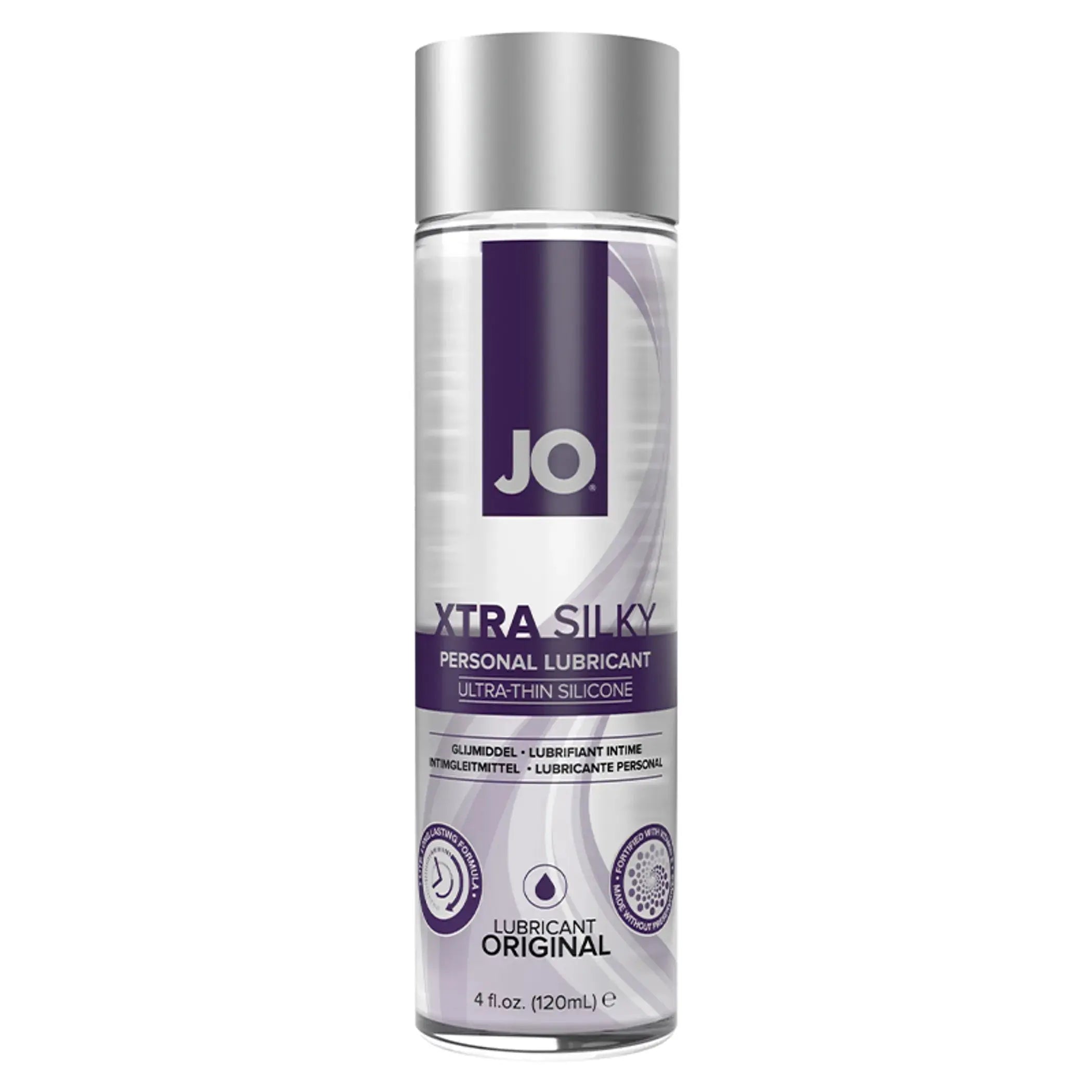 JO Xtra Silky Ultra-Thin Silicone Lubricant 4 fl oz System JO