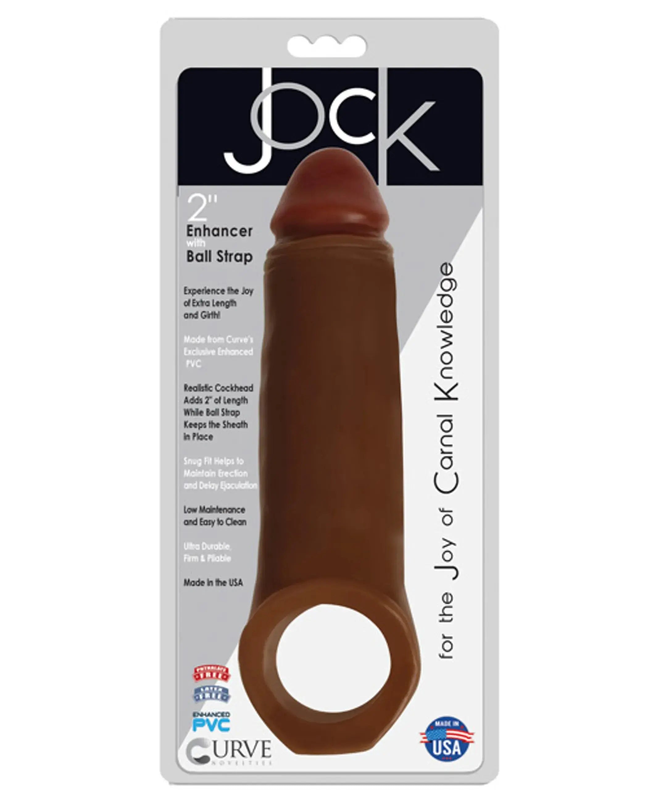 JOCK 2IN ENHANCER W/ BALL STRAP CHOCOLATE CURVE NOVELTIES