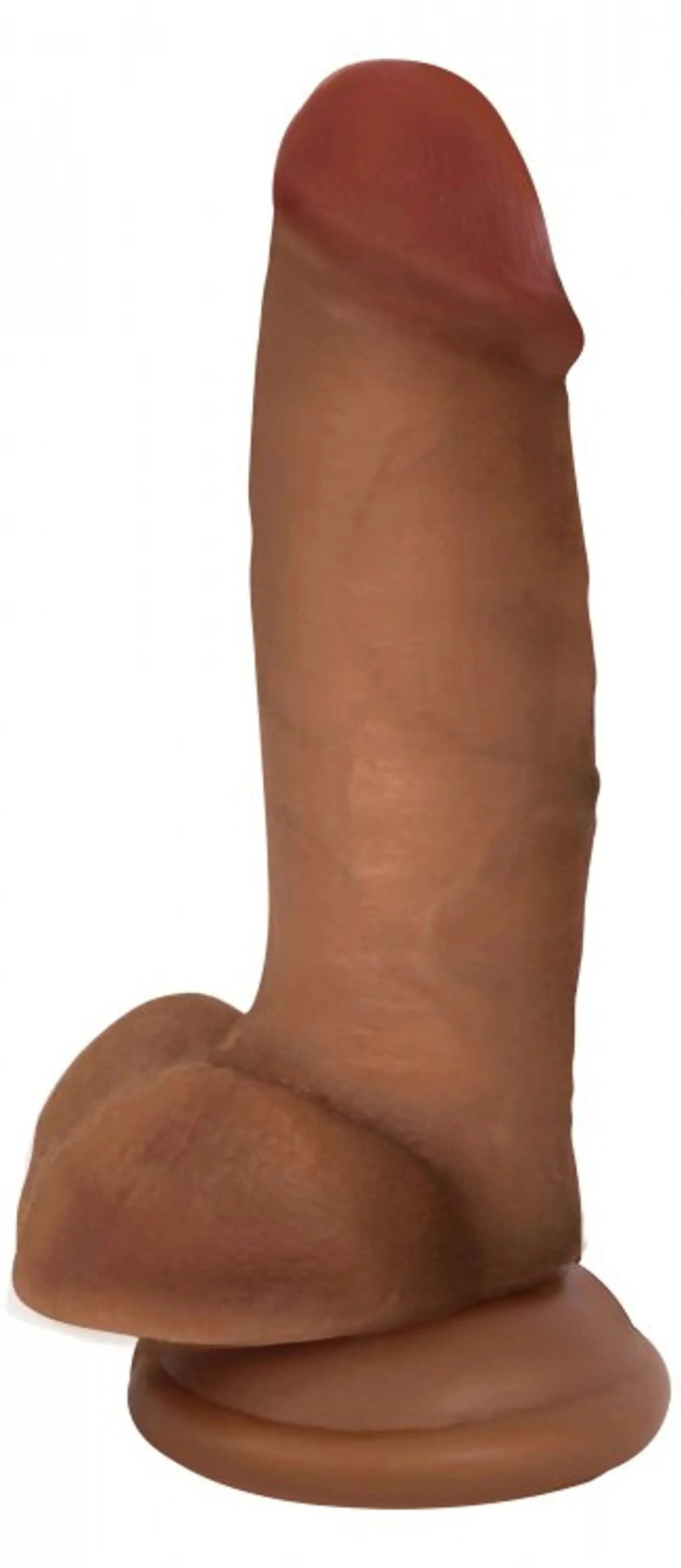 JOCK BARESKIN 7IN LATTE DILDO W/ BALLS CURVE NOVELTIES
