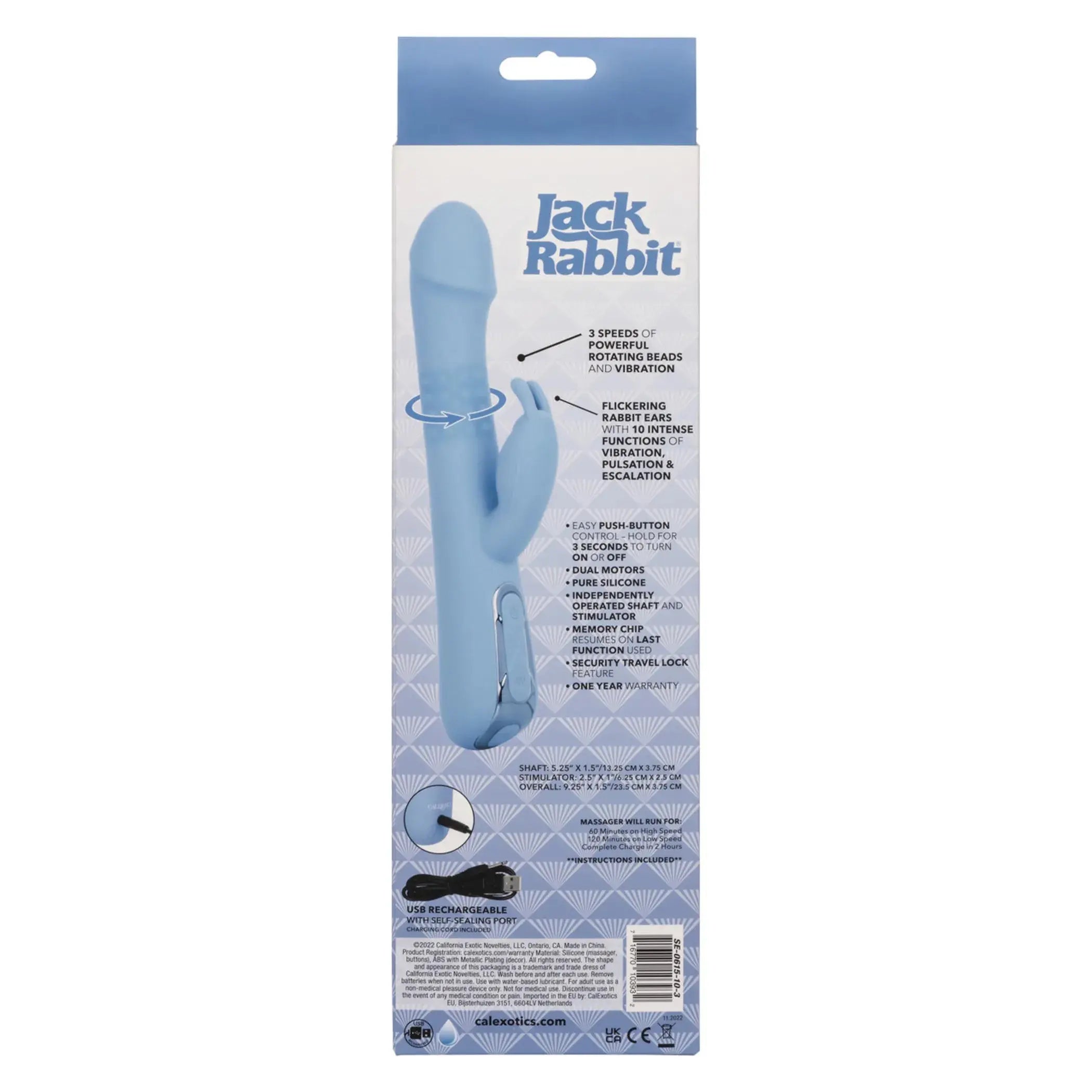 Jack Rabbit Elite Rotating Rabbit California Exotic Novelties