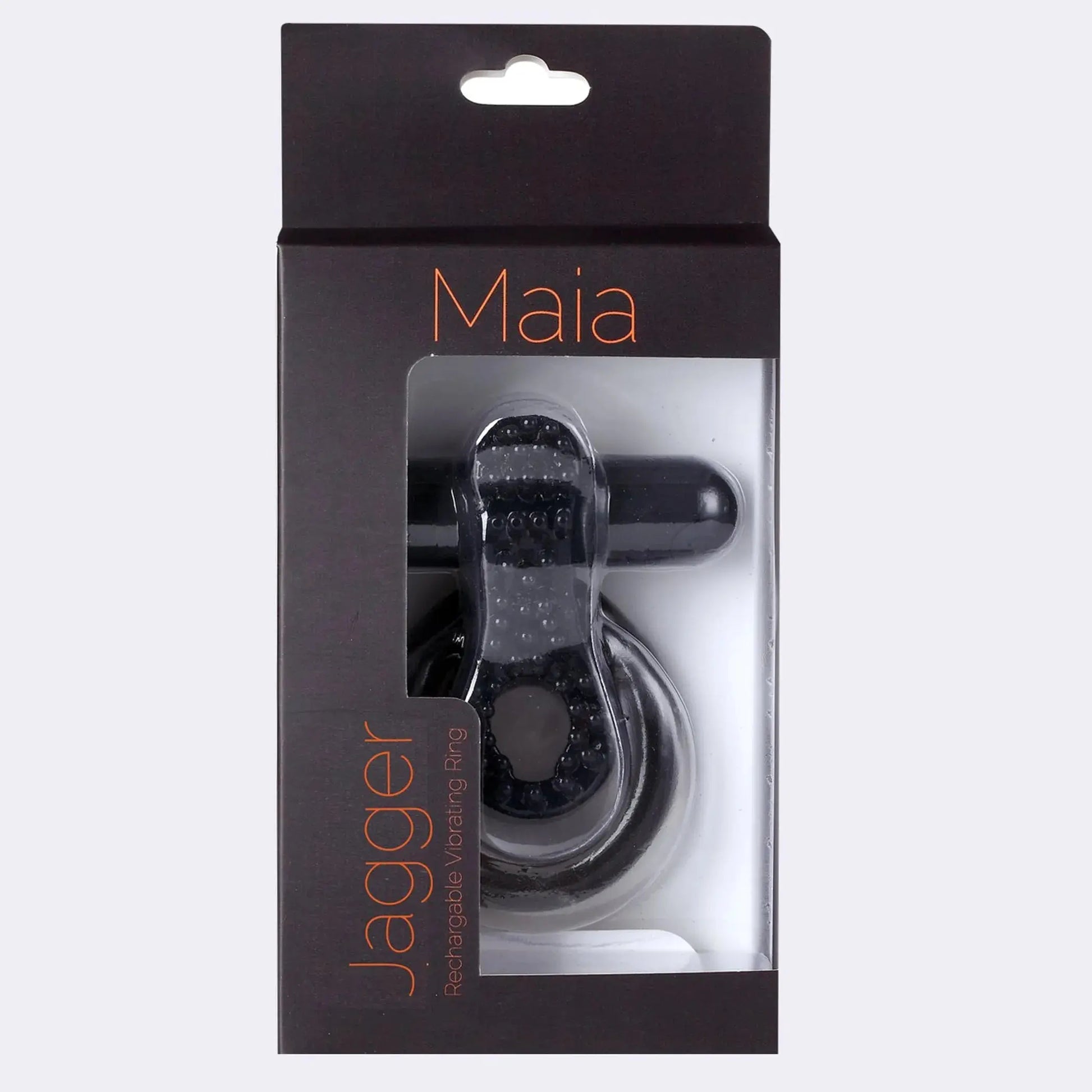 Jagger Rechargeable Vibrating Ring Black Sleeve Maia Toys