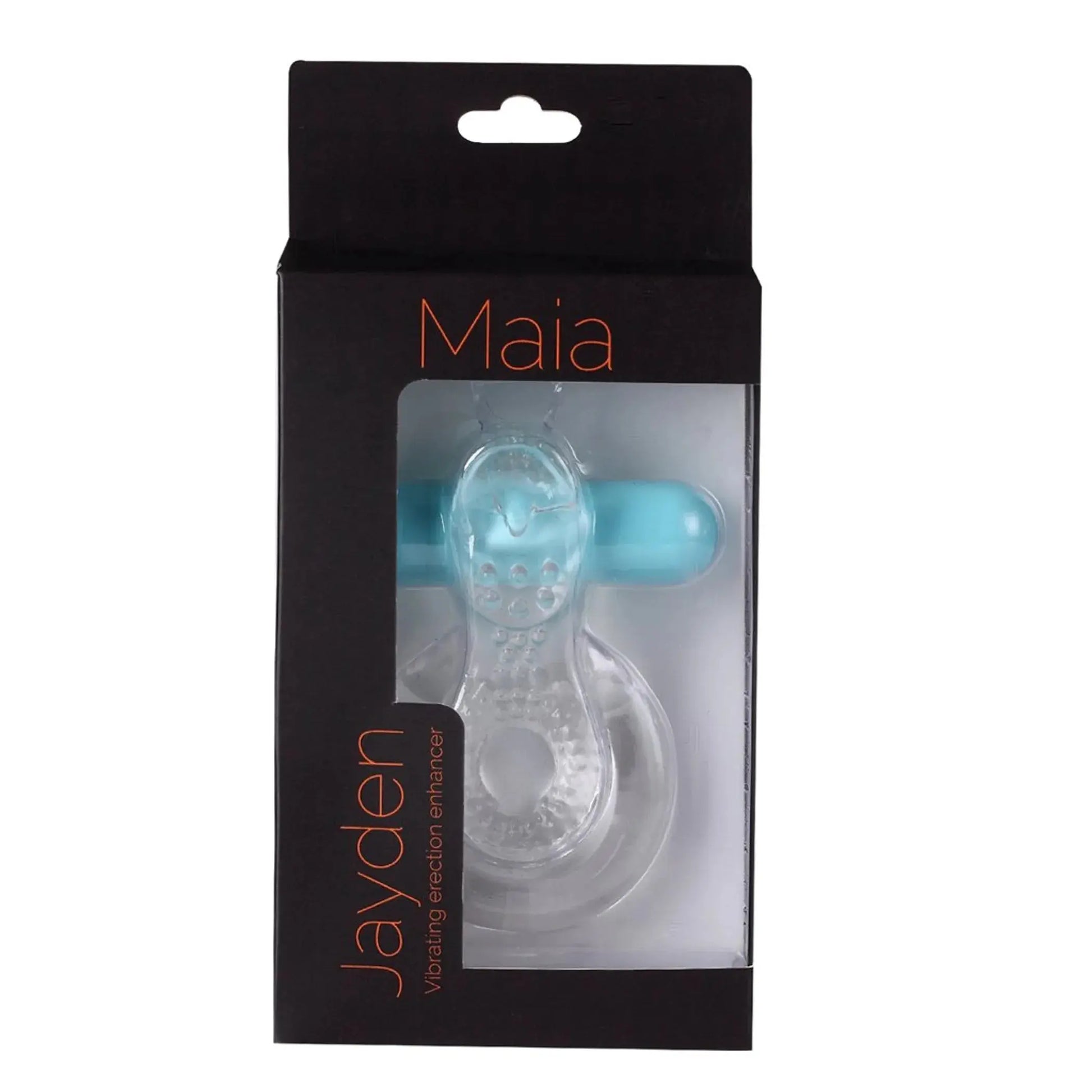 Jayden Rechargeable Vibrating Love Ring Clear Sleeve Maia Toys