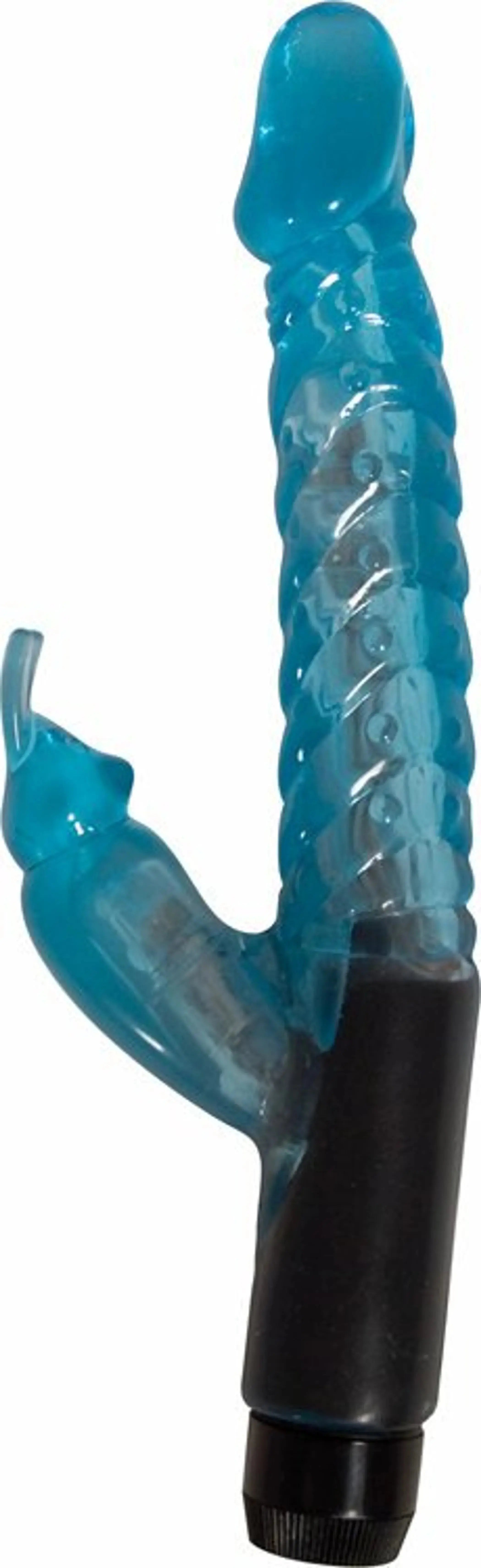 Jelly Mini Rabbit Vibro Wand Blue Nasstoys