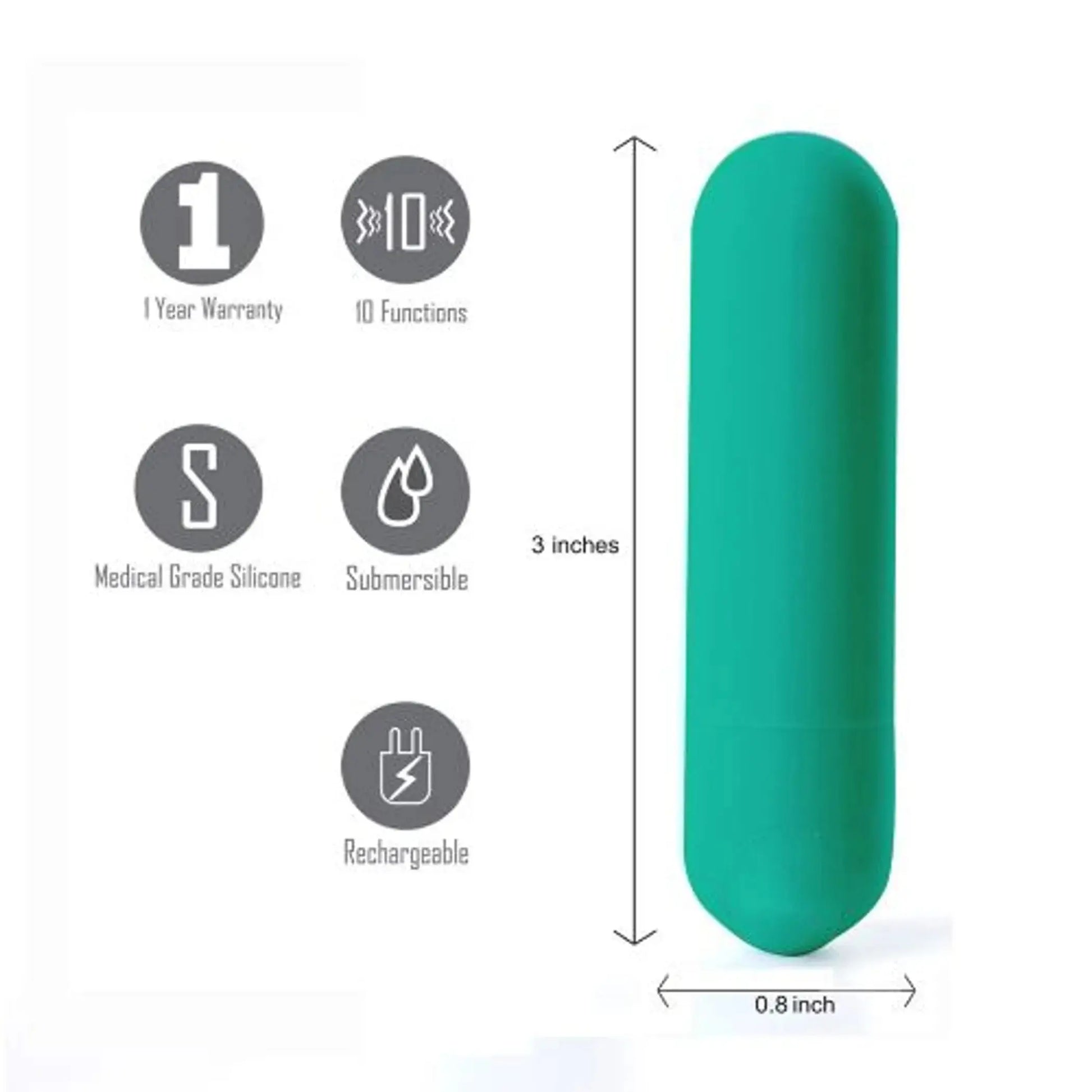 Jessi Mini Bullet Rechargeable Emerald Maia Toys