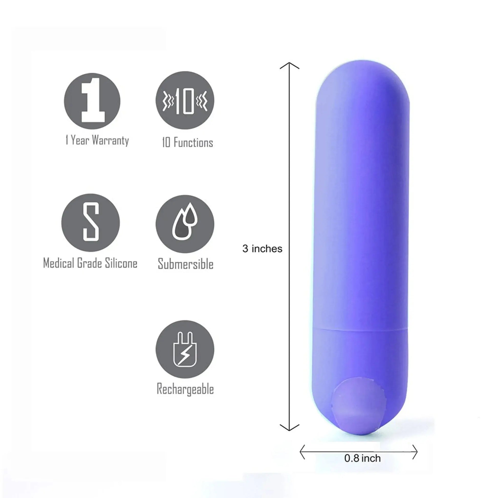 Jessi Mini Bullet Rechargeable Purple Maia Toys