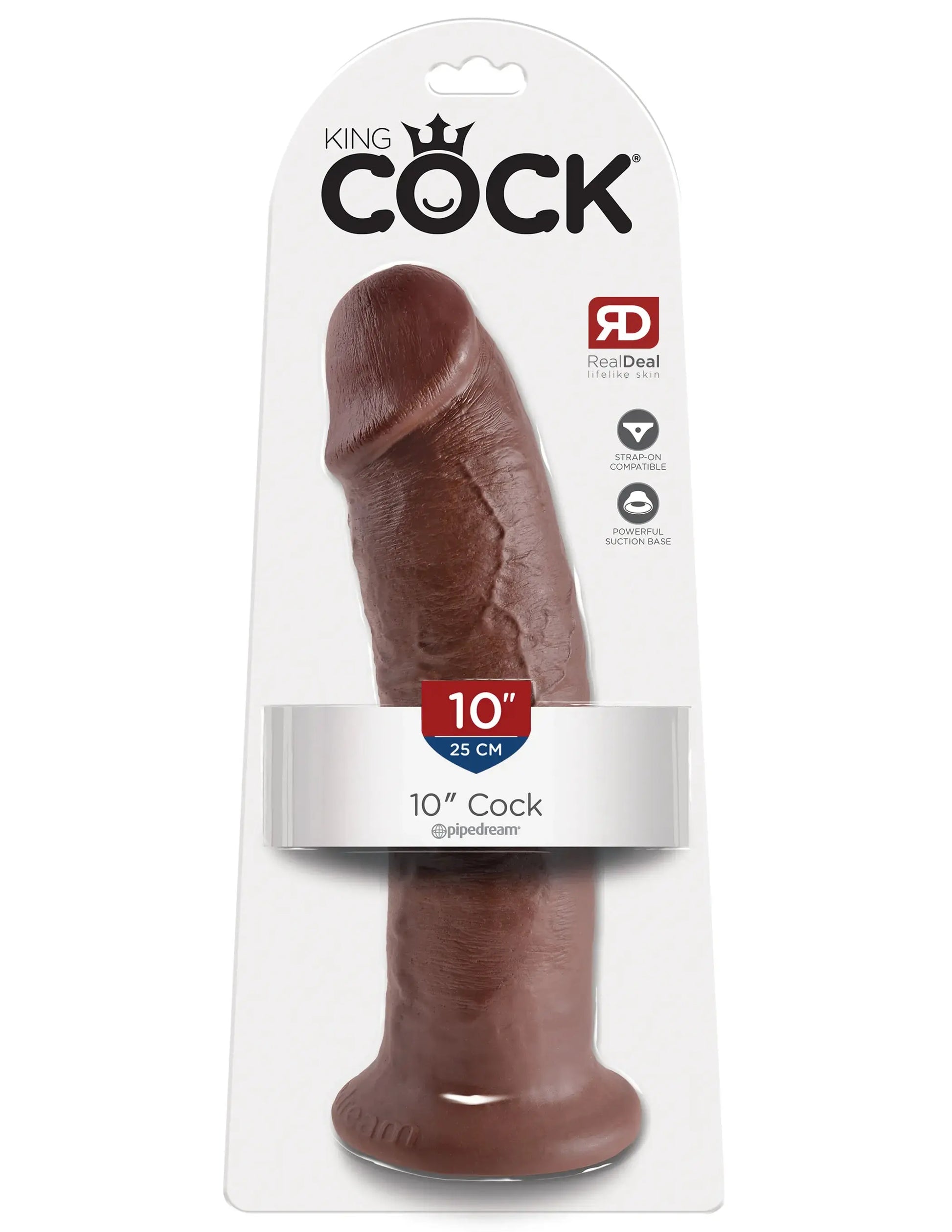 KING COCK 10 IN COCK BROWN Pipedream Products