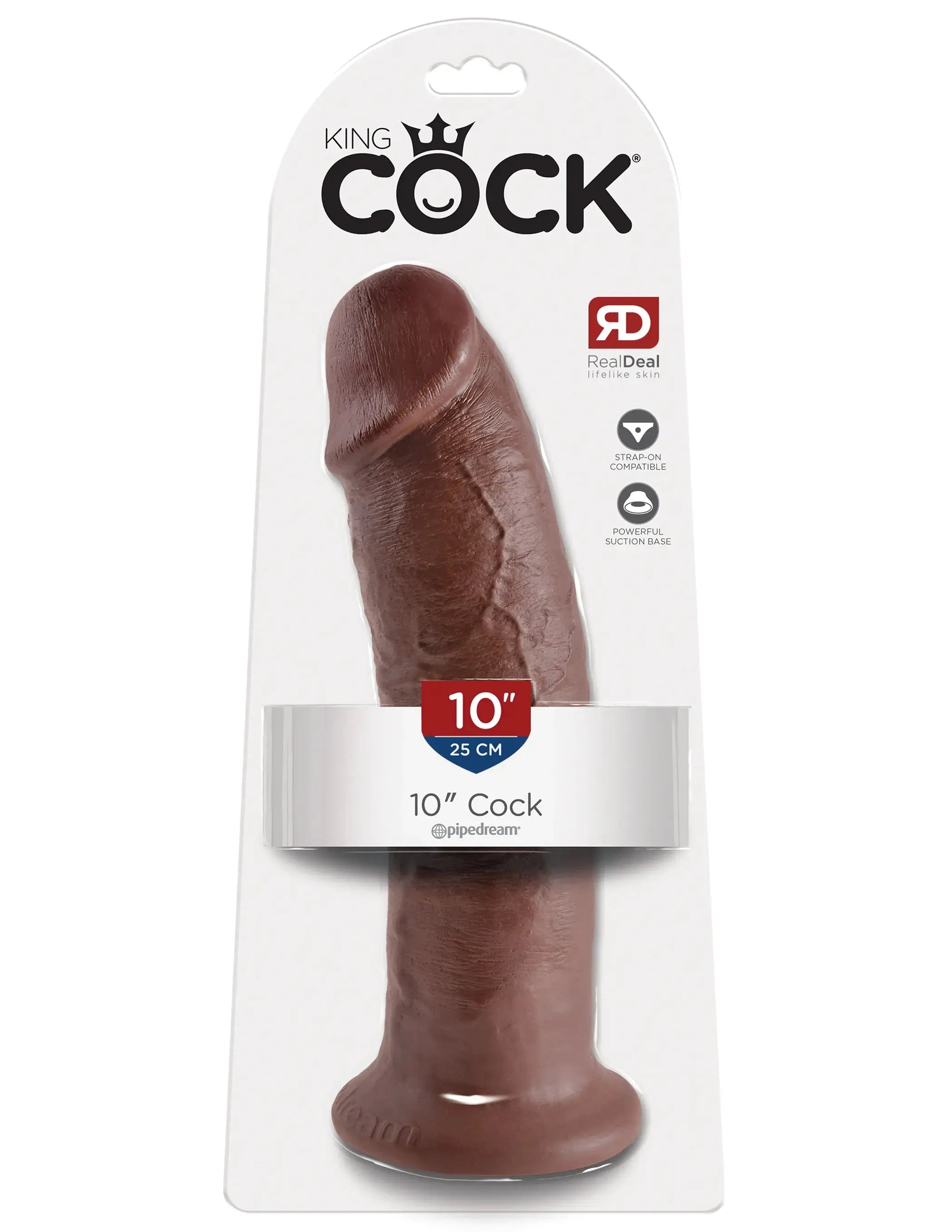KING COCK 10 IN COCK BROWN Pipedream Products