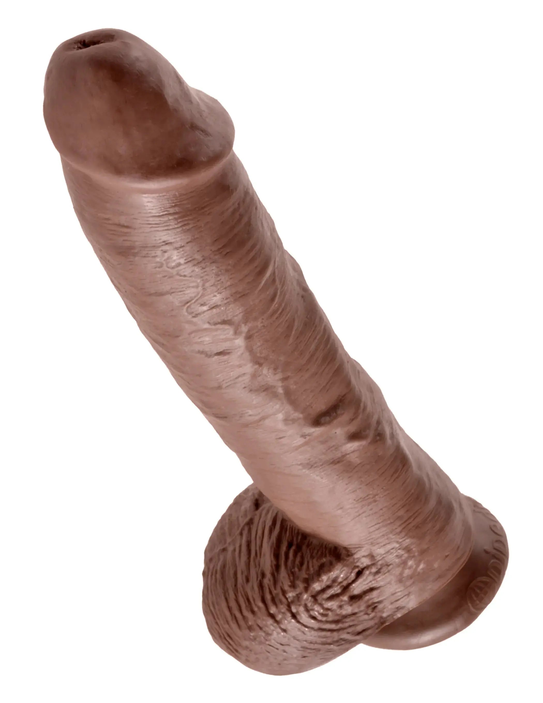 KING COCK 10 IN COCK W/BALLS BROWN Pipedream Products