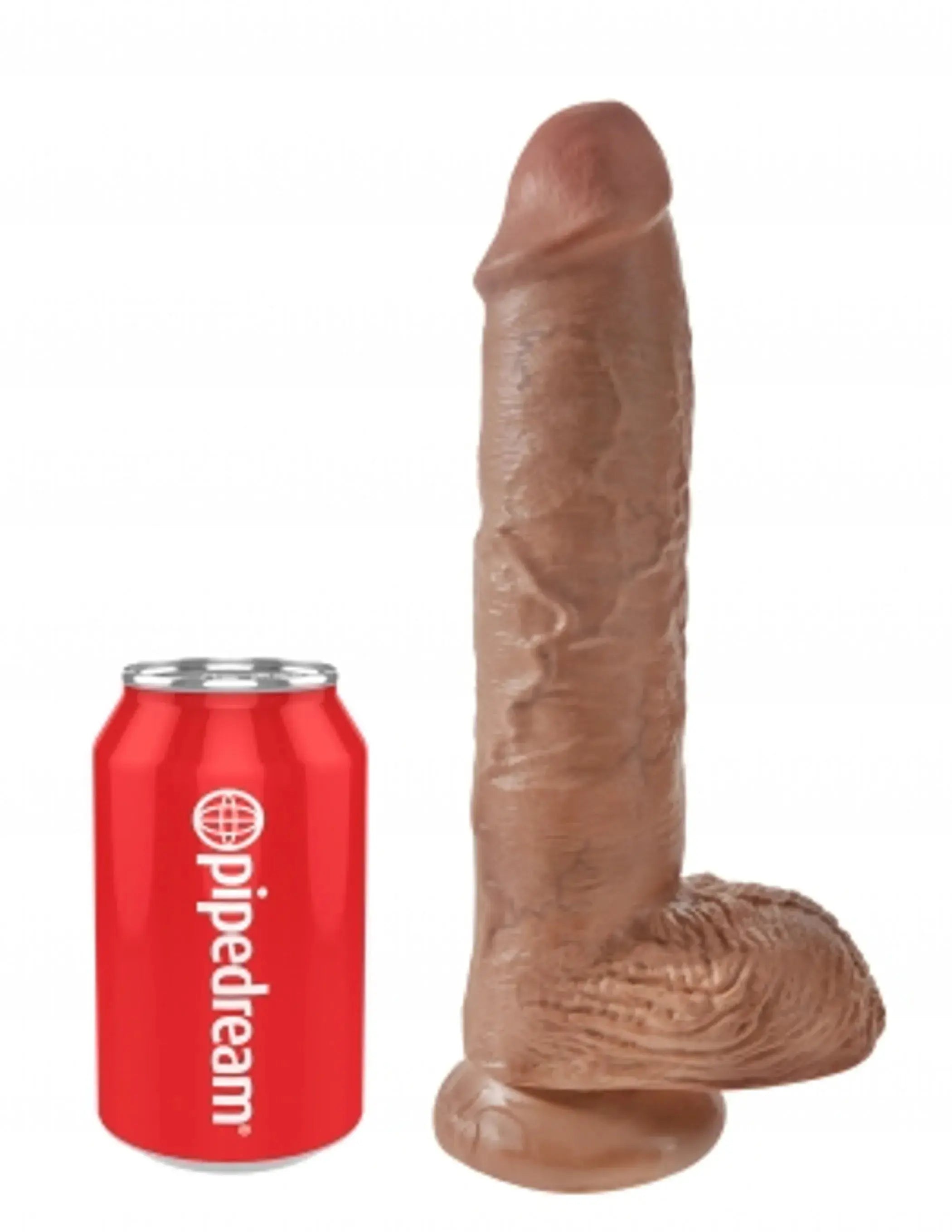 KING COCK 10 IN COCK W/BALLS TAN Pipedream Products