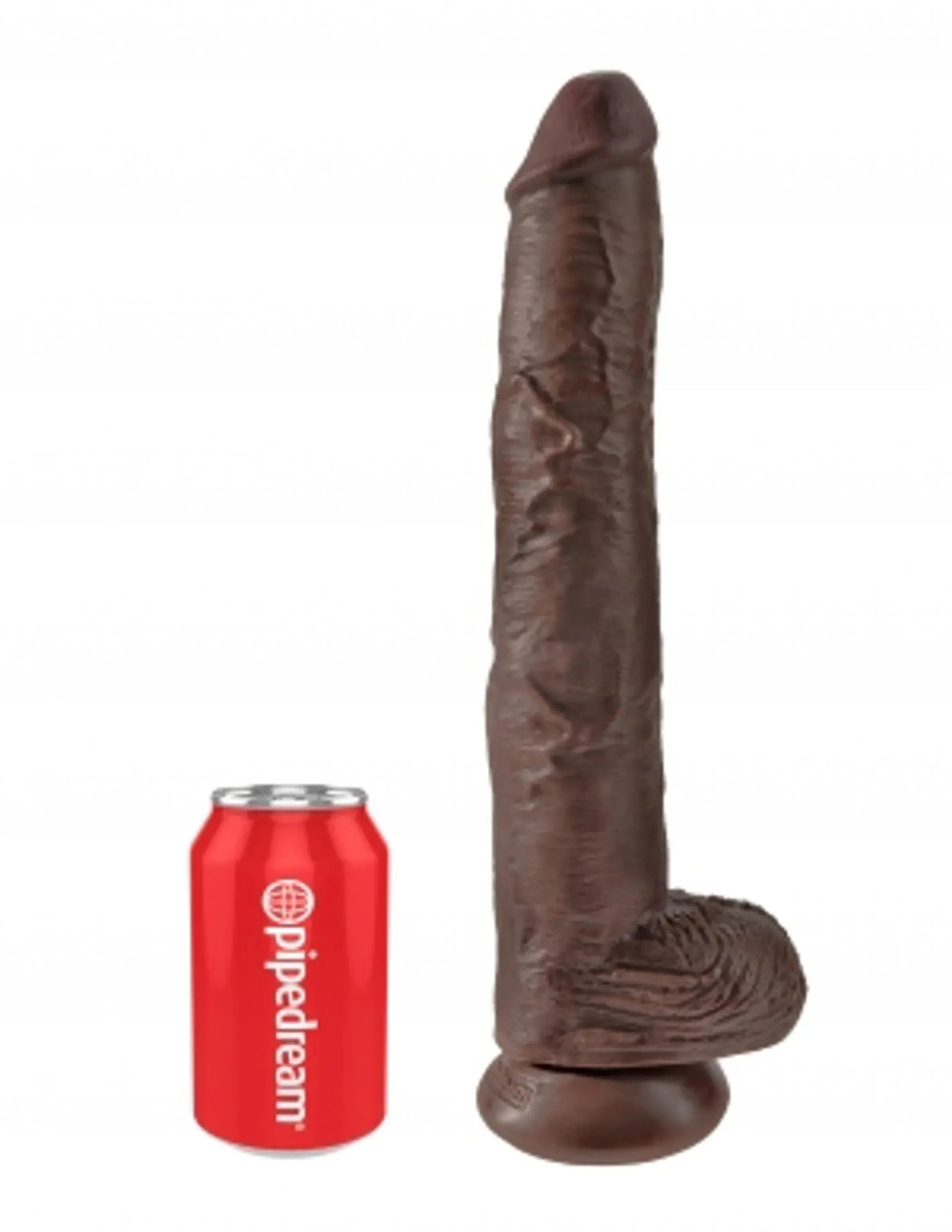 KING COCK 14 IN COCK W/BALLS BROWN Pipedream Products