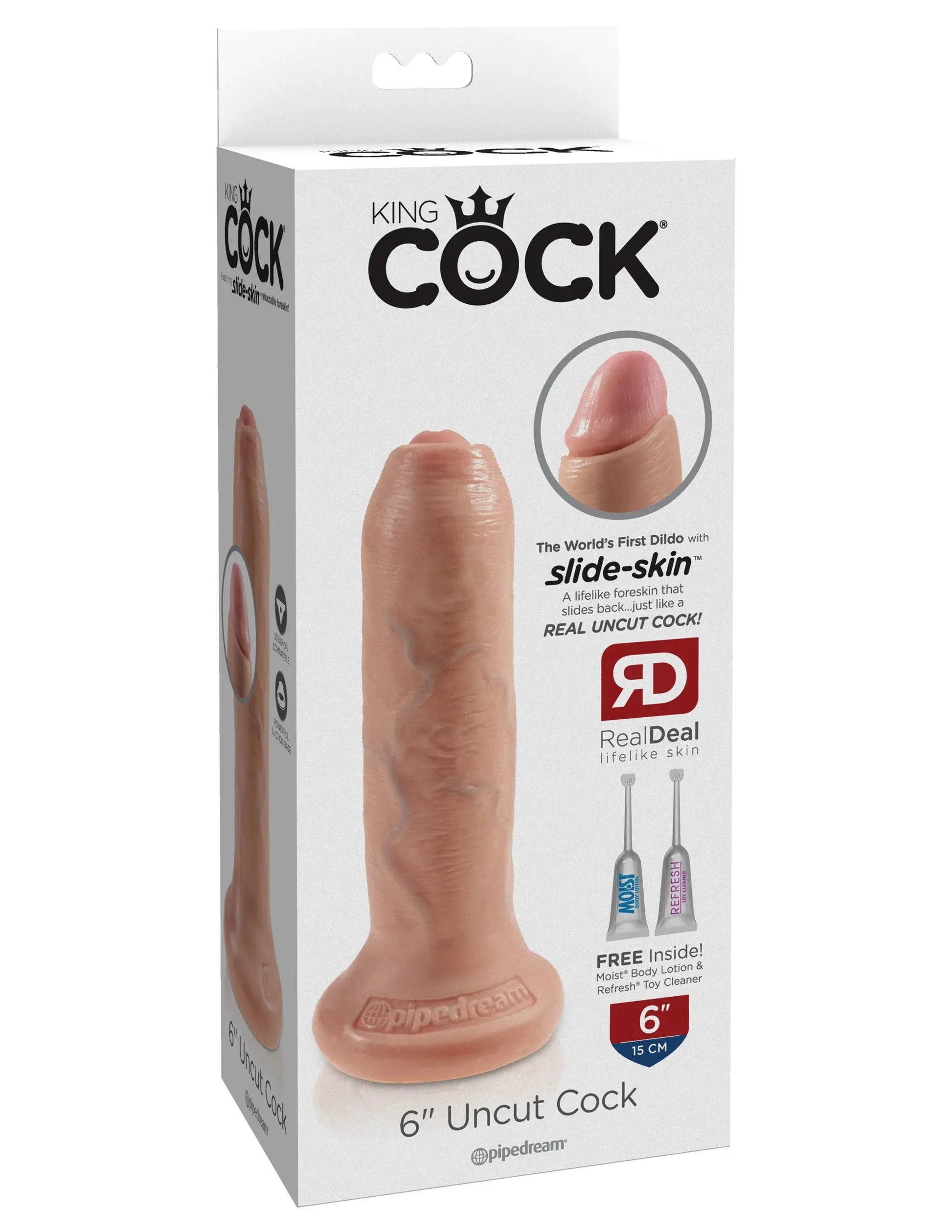 KING COCK 6 IN UNCUT LIGHT Pipedream Products