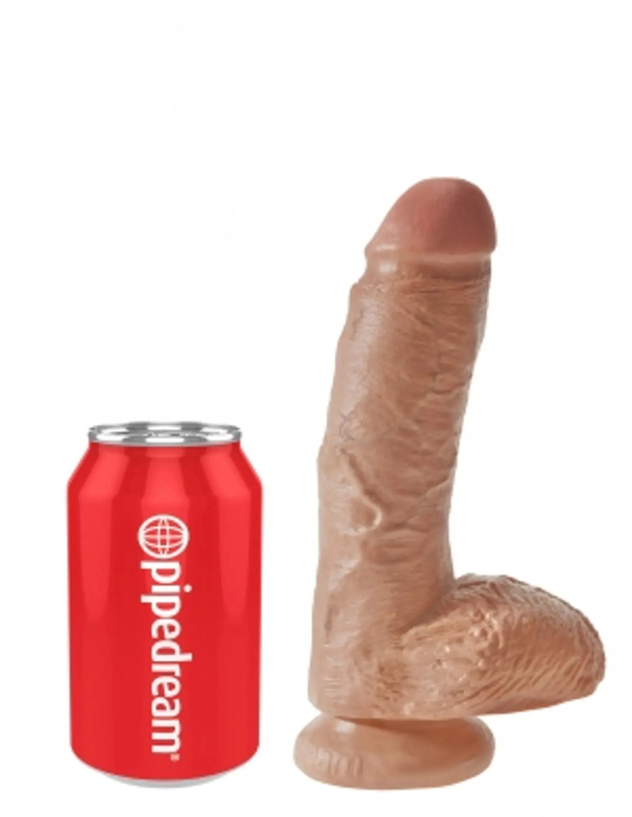 KING COCK 8 IN COCK W/BALLS TAN Pipedream Products