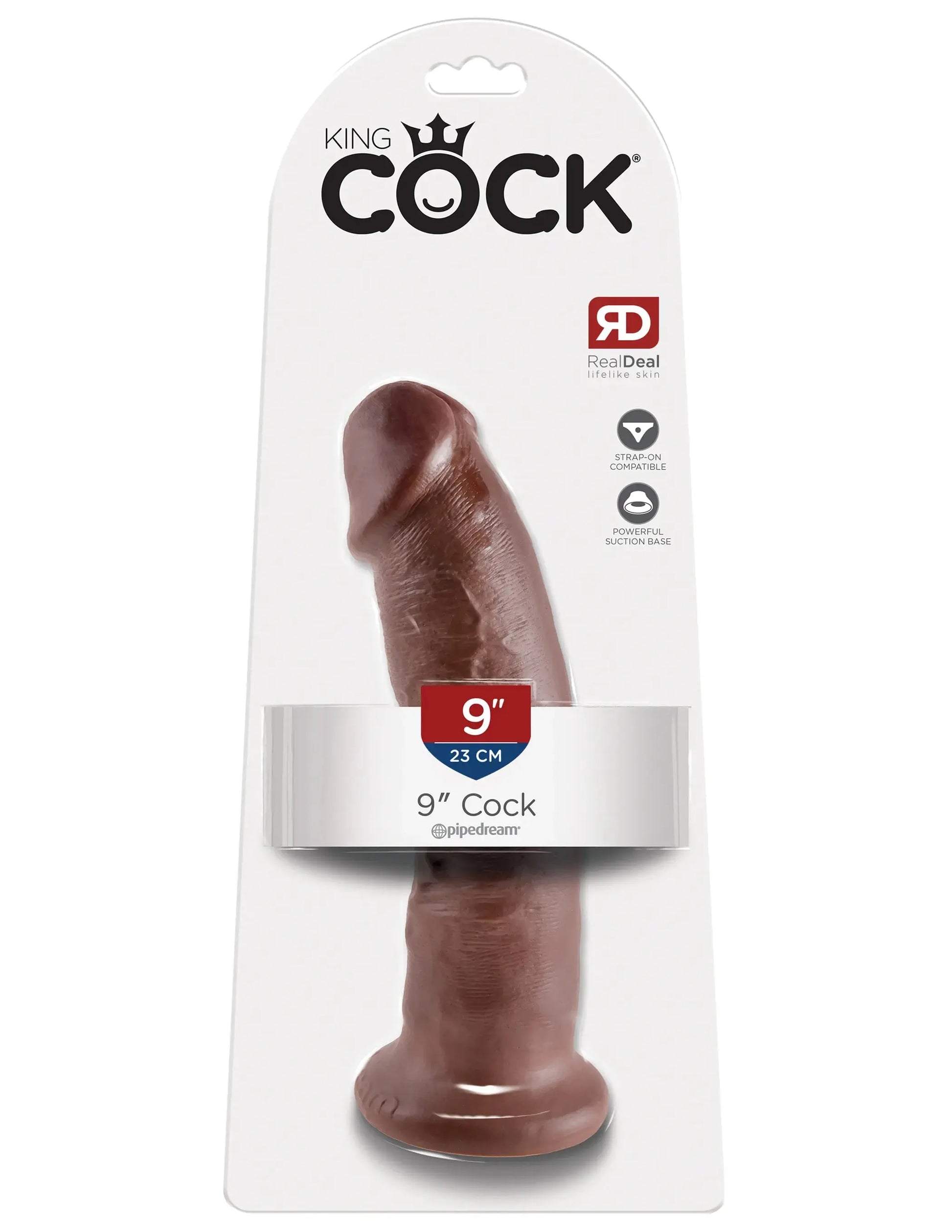 KING COCK 9 IN COCK BROWN Pipedream Products