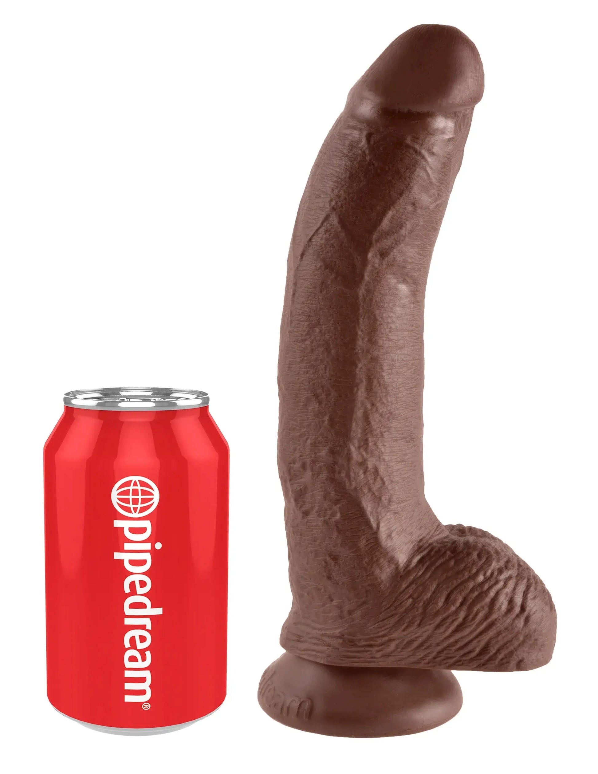 KING COCK 9 IN COCK W/BALLS BROWN Pipedream Products