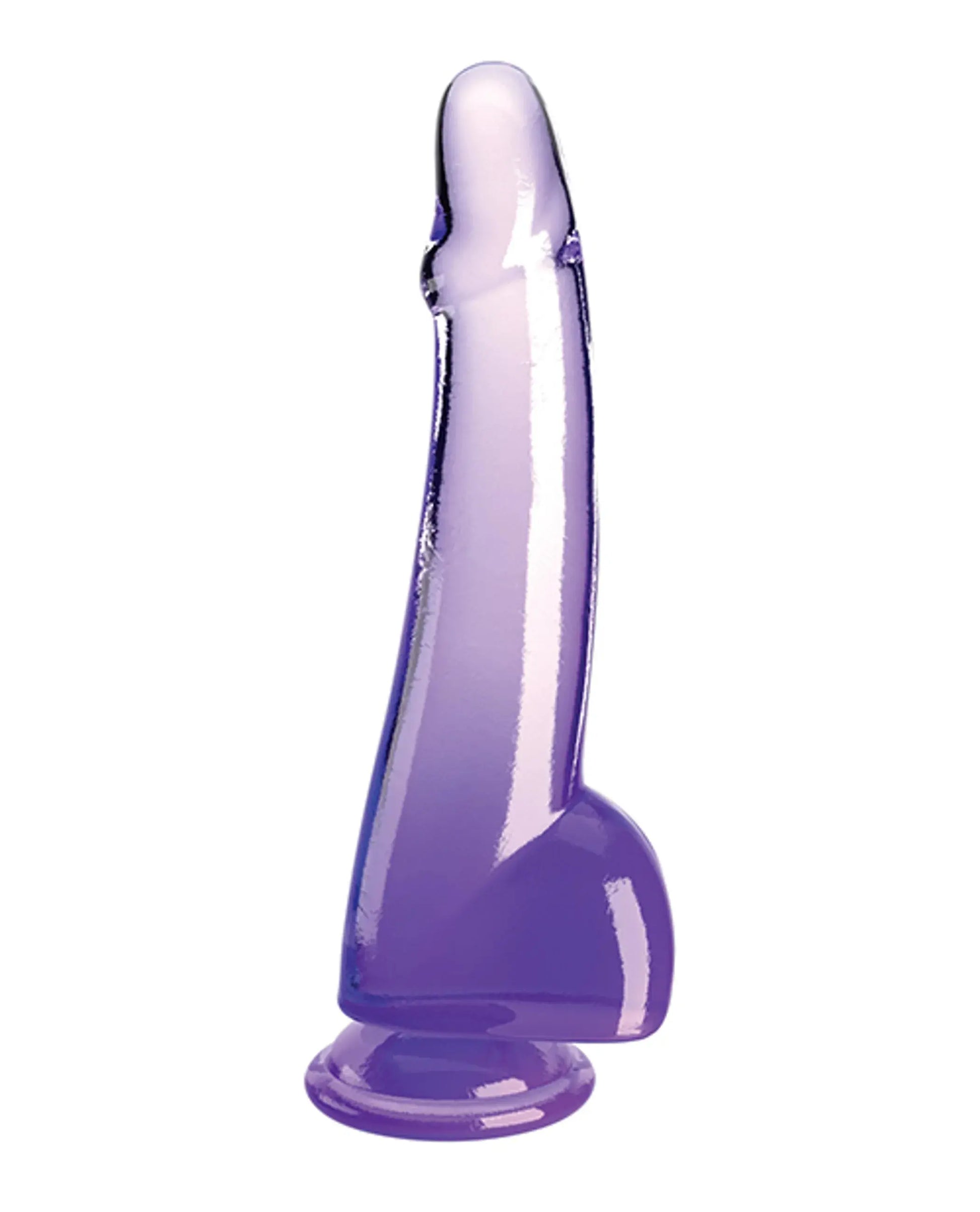 KING COCK CLEAR 10IN W/ BALLS PURPLE Pipedream Products
