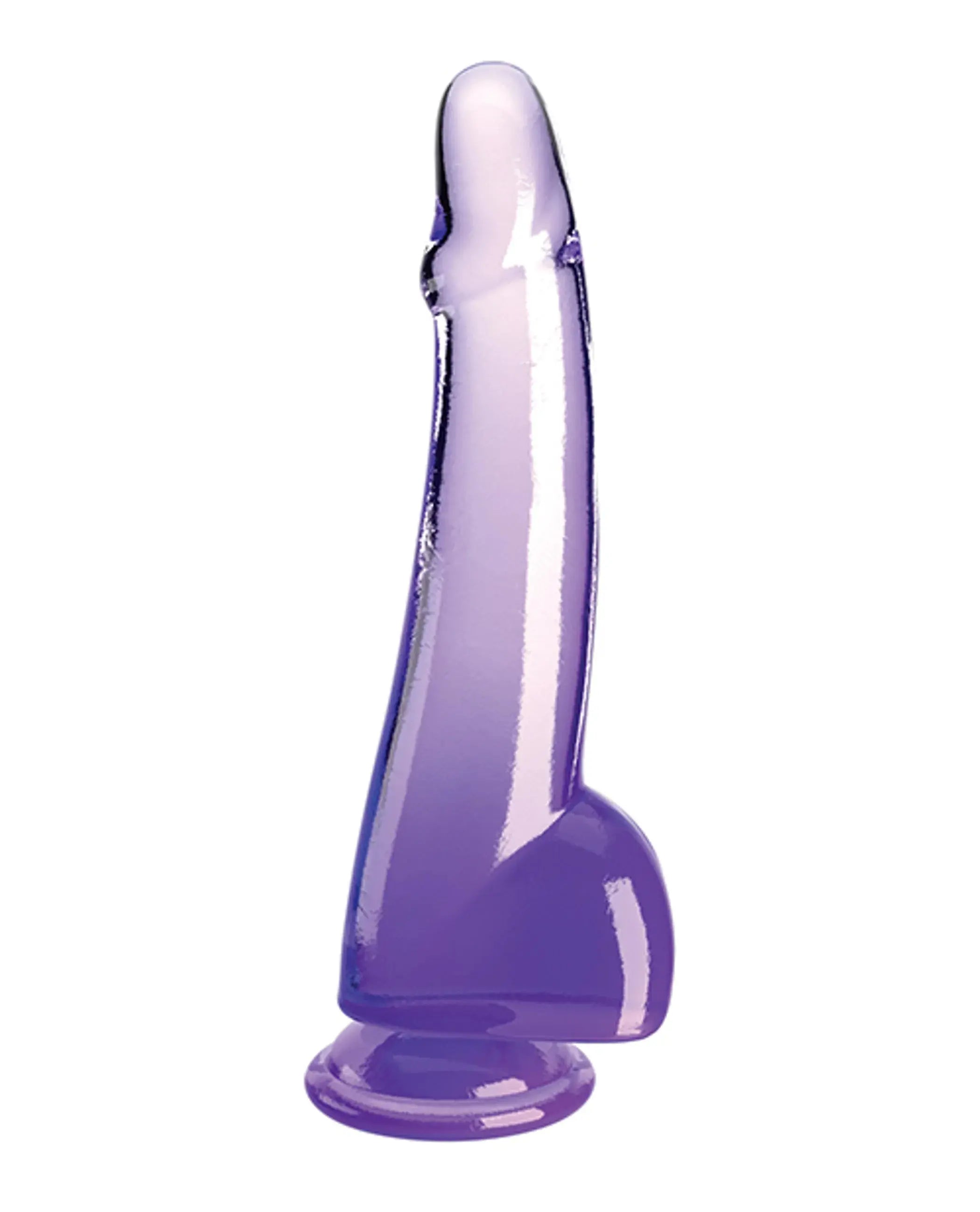 KING COCK CLEAR 10IN W/ BALLS PURPLE Pipedream Products