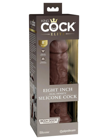 KING COCK ELITE 8 IN DUAL DENSITY BROWN Pipedream Products