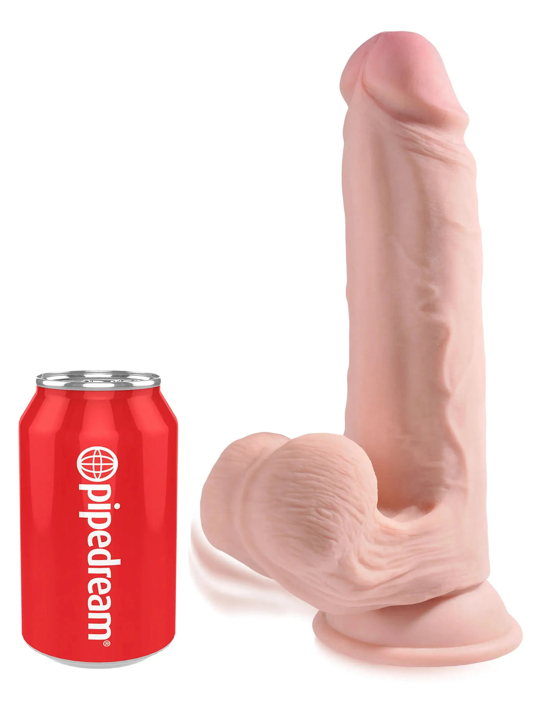 KING COCK PLUS 9 IN TRIPLE DENSITY COCK W/ SWINGING BALLS LIGHT Pipedream Products