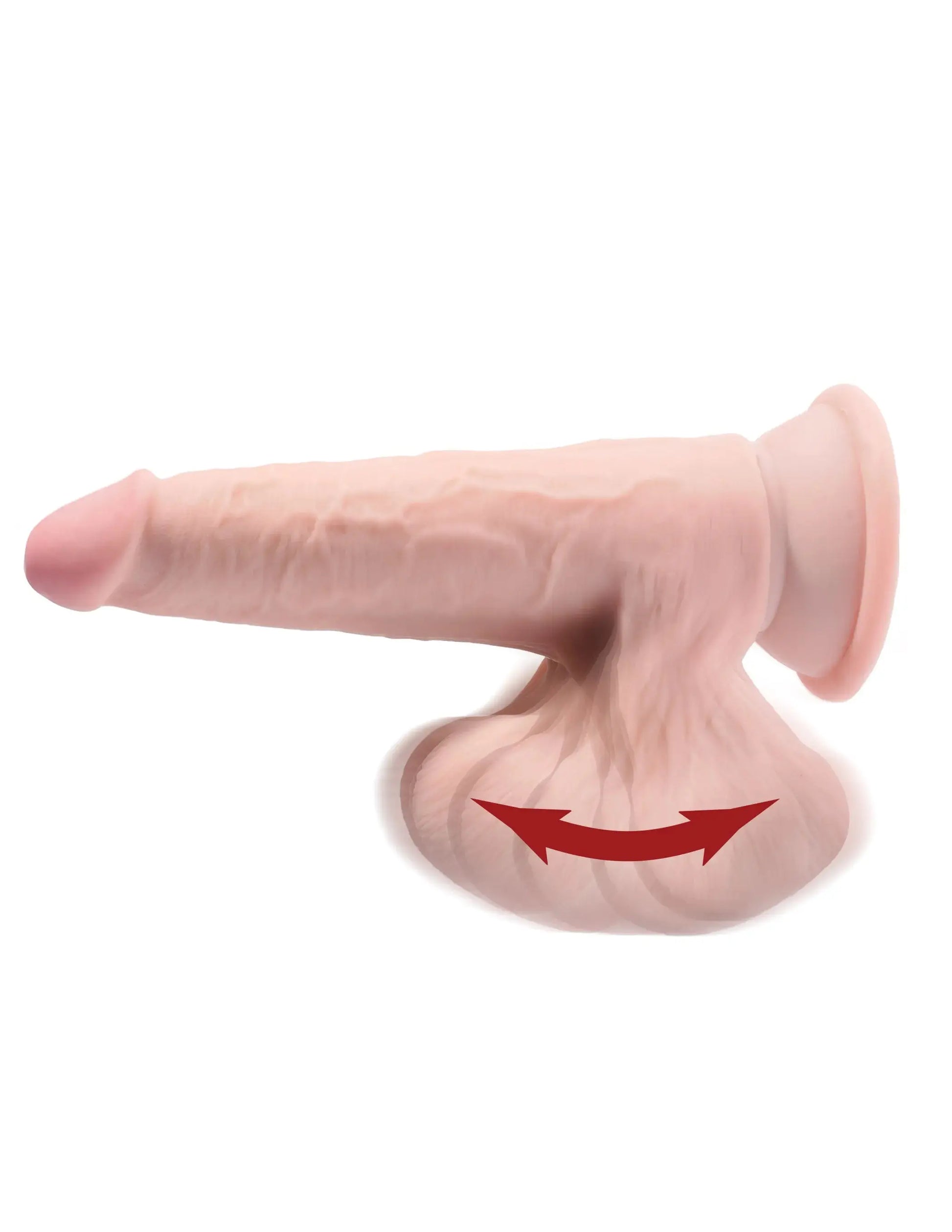 KING COCK PLUS 9 IN TRIPLE DENSITY COCK W/ SWINGING BALLS LIGHT Pipedream Products