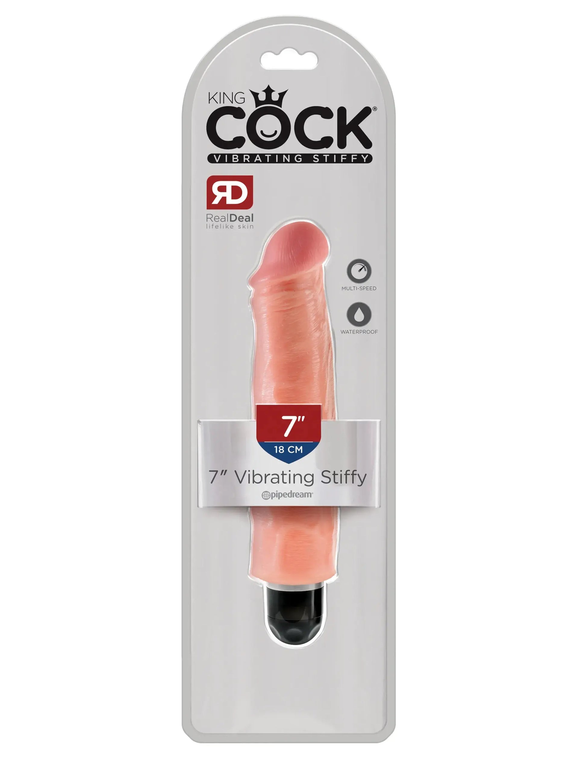 King Cock 7-Inch Vibrating Stiffy Light Pipedream Products
