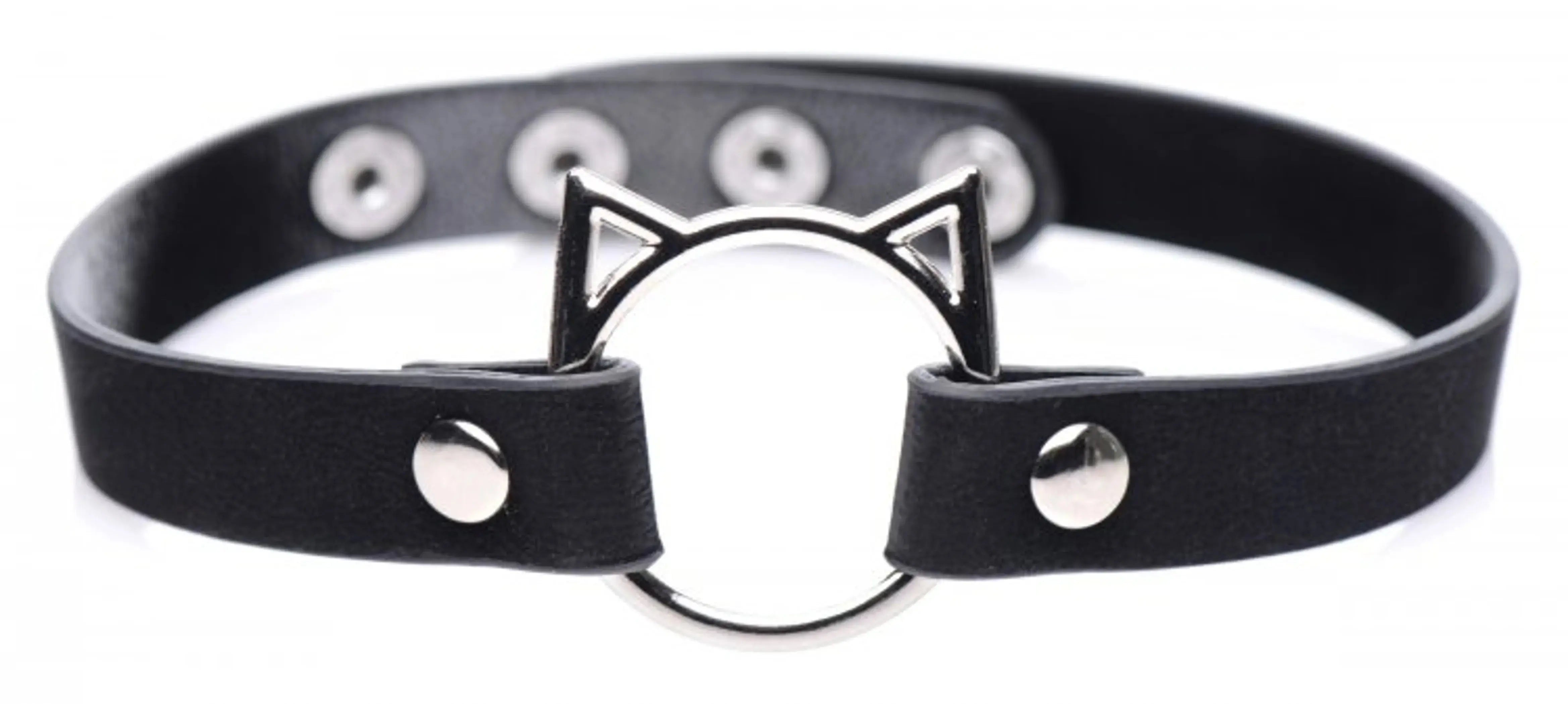 Kinky Kitty Ring Slim Choker Black XR Brands