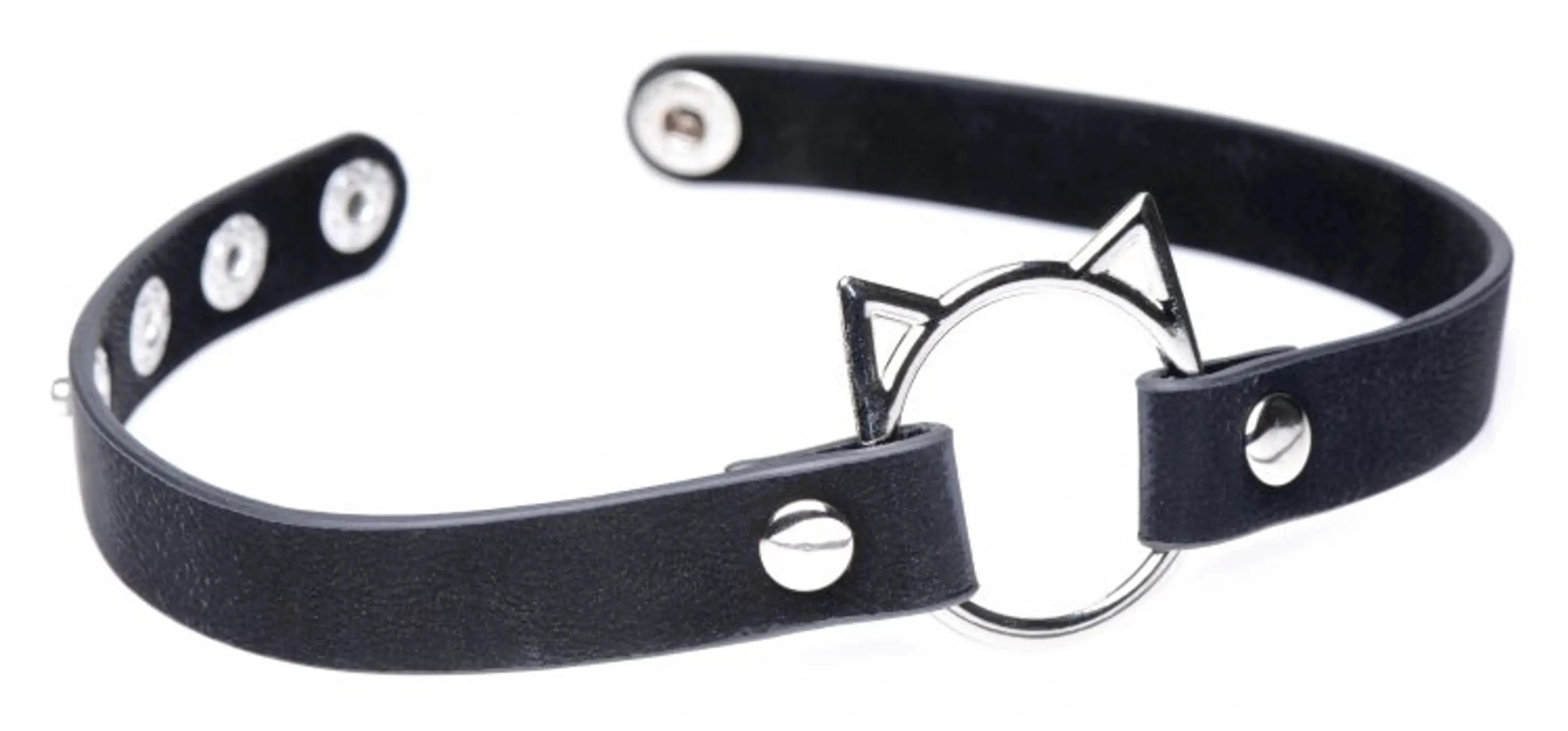 Kinky Kitty Ring Slim Choker Black XR Brands