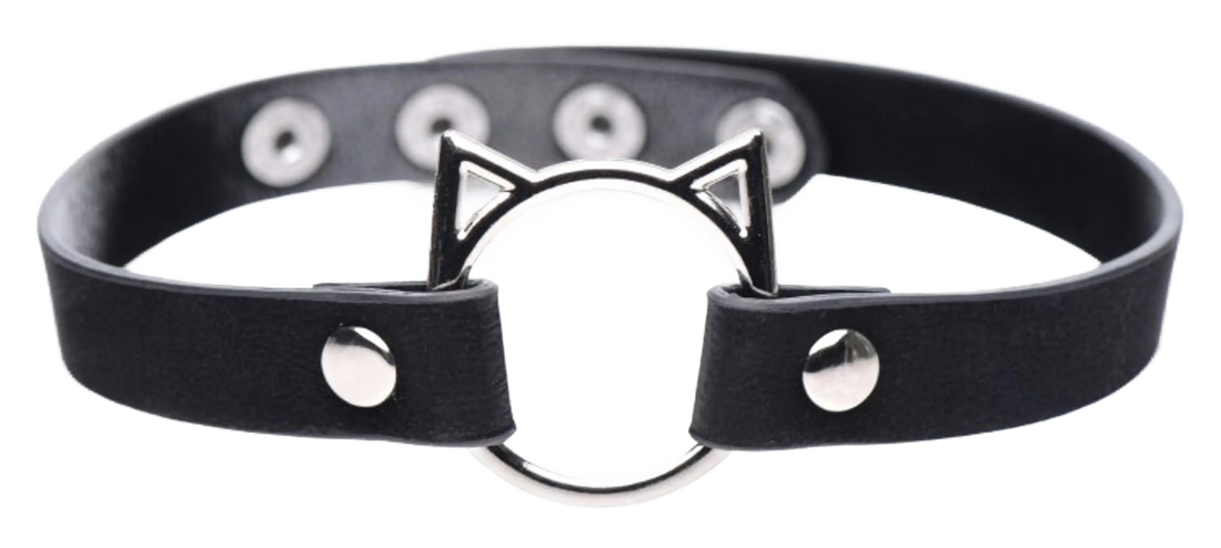 MASTER SERIES KINKY KITTY RING SLIM CHOKER BLACK XR Brands