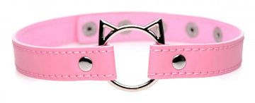 Kinky Kitty Ring Slim Choker Pink XR Brands