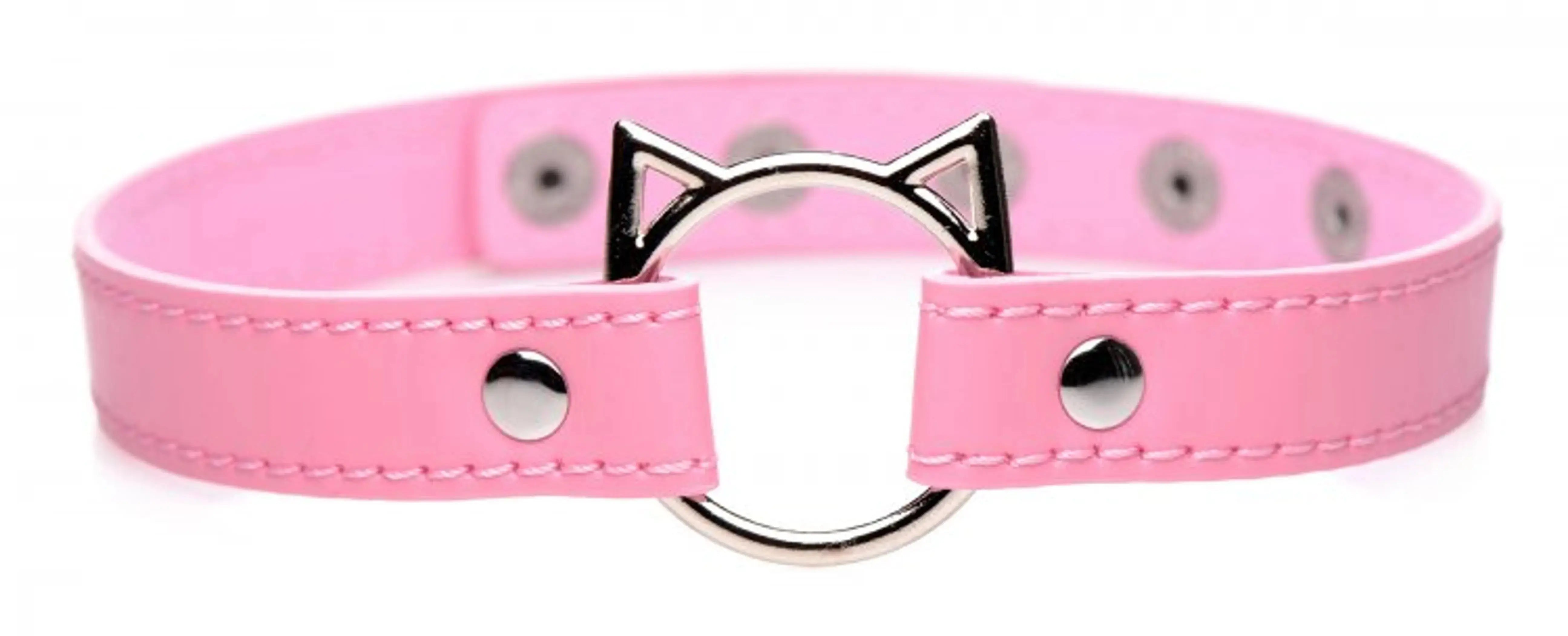 Kinky Kitty Ring Slim Choker Pink XR Brands