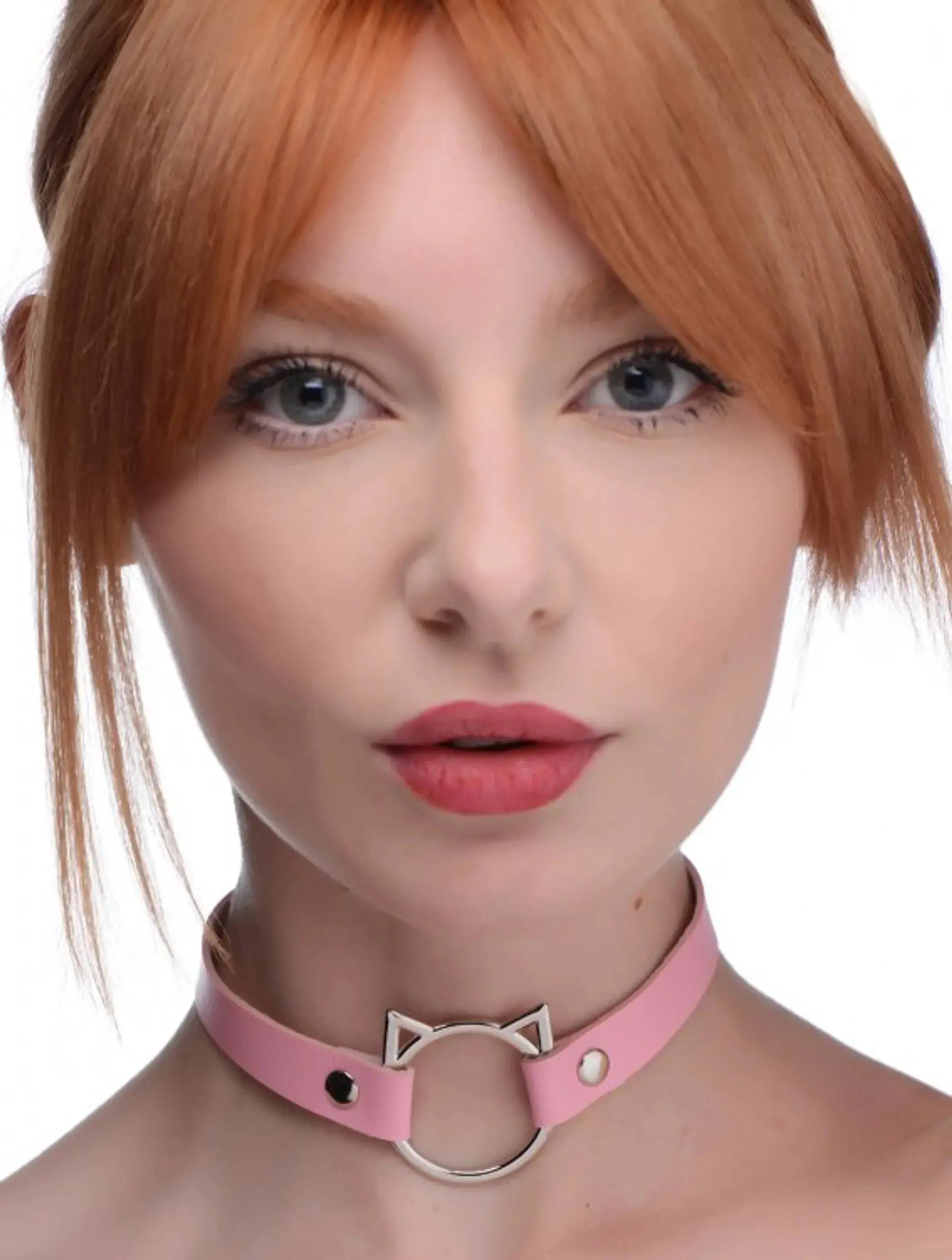 Kinky Kitty Ring Slim Choker Pink XR Brands