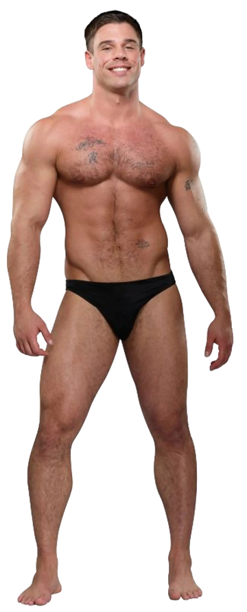 KISS MY HEART BIKINI BLACK O/S Male Power Lingerie