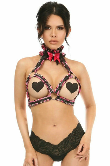 Kitten Collection Satin Triangle Top Body Harness Daisy Corsets