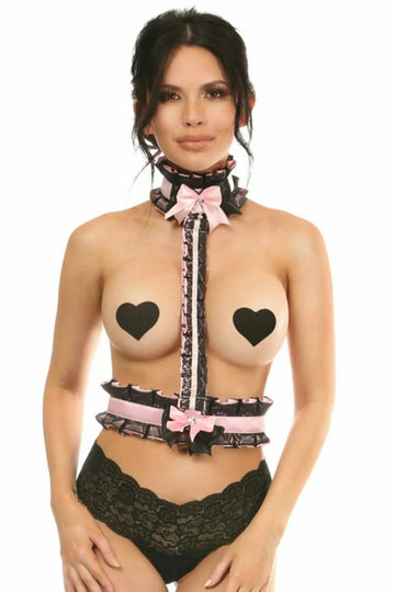 Kitten Lace Single Strap Body Harness Daisy Corsets